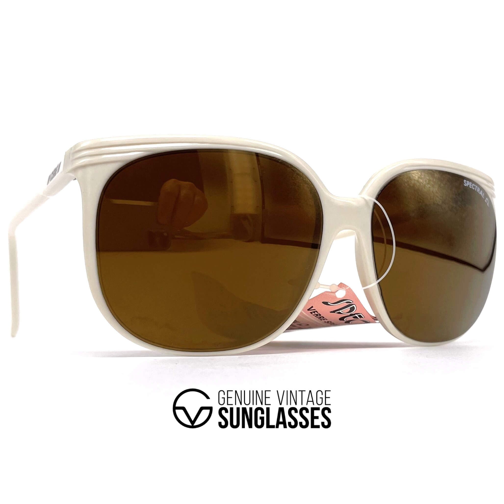 Vintage CEBE 1943 Spectral old white mirrored designer sunglasses