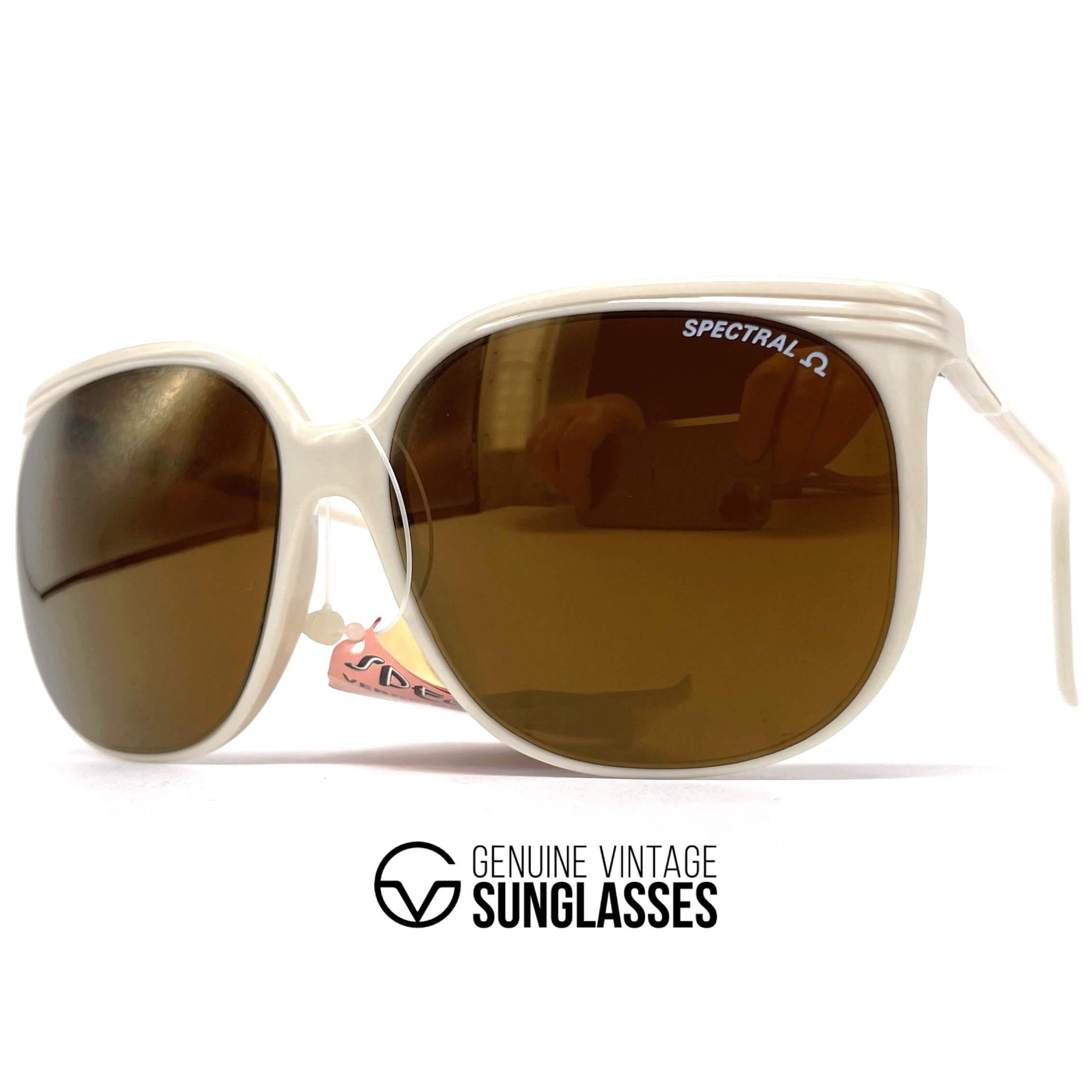 Vintage CEBE 1943 Spectral old white mirrored designer sunglasses