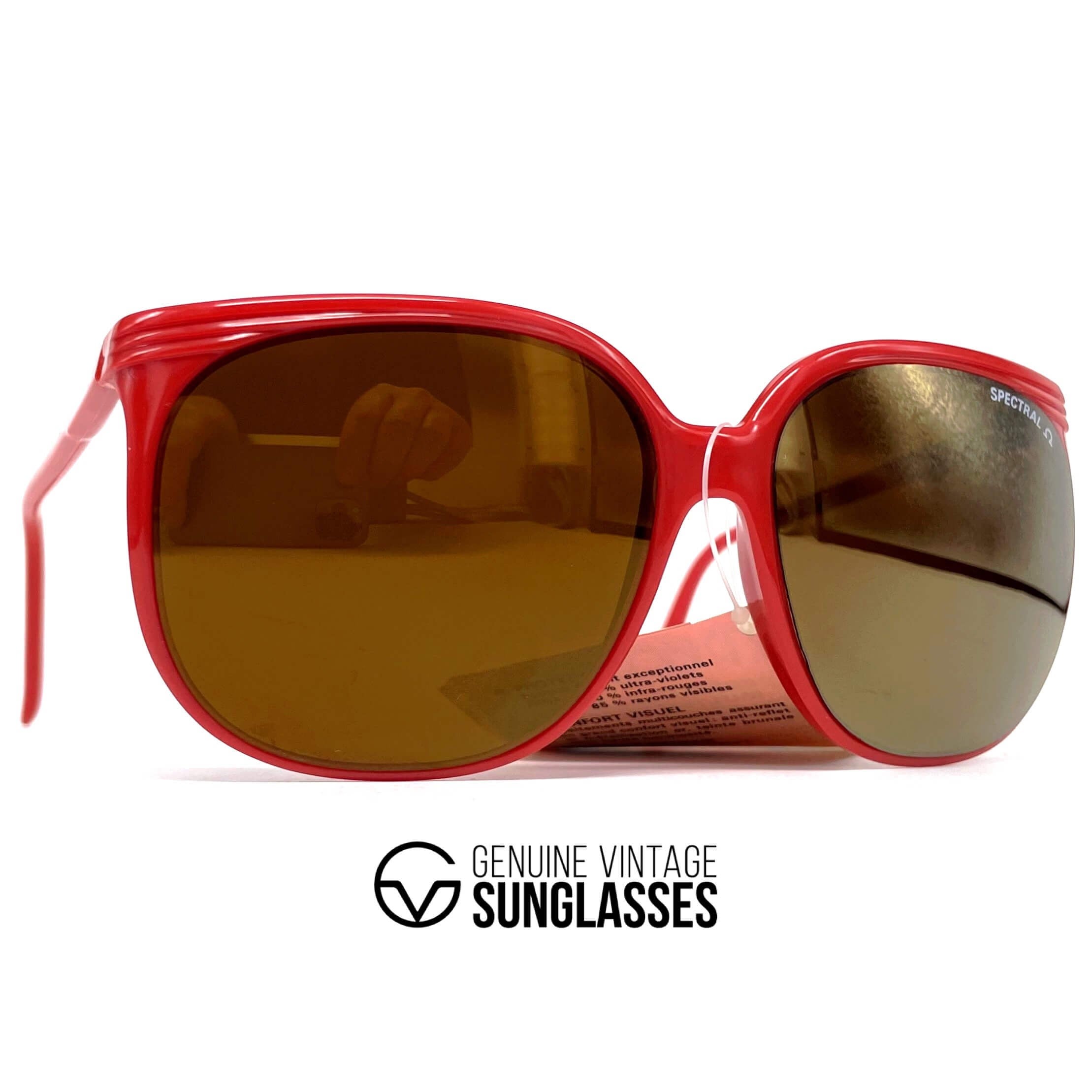 Vintage CEBE 1943 Spectral red mirrored designer sunglasses