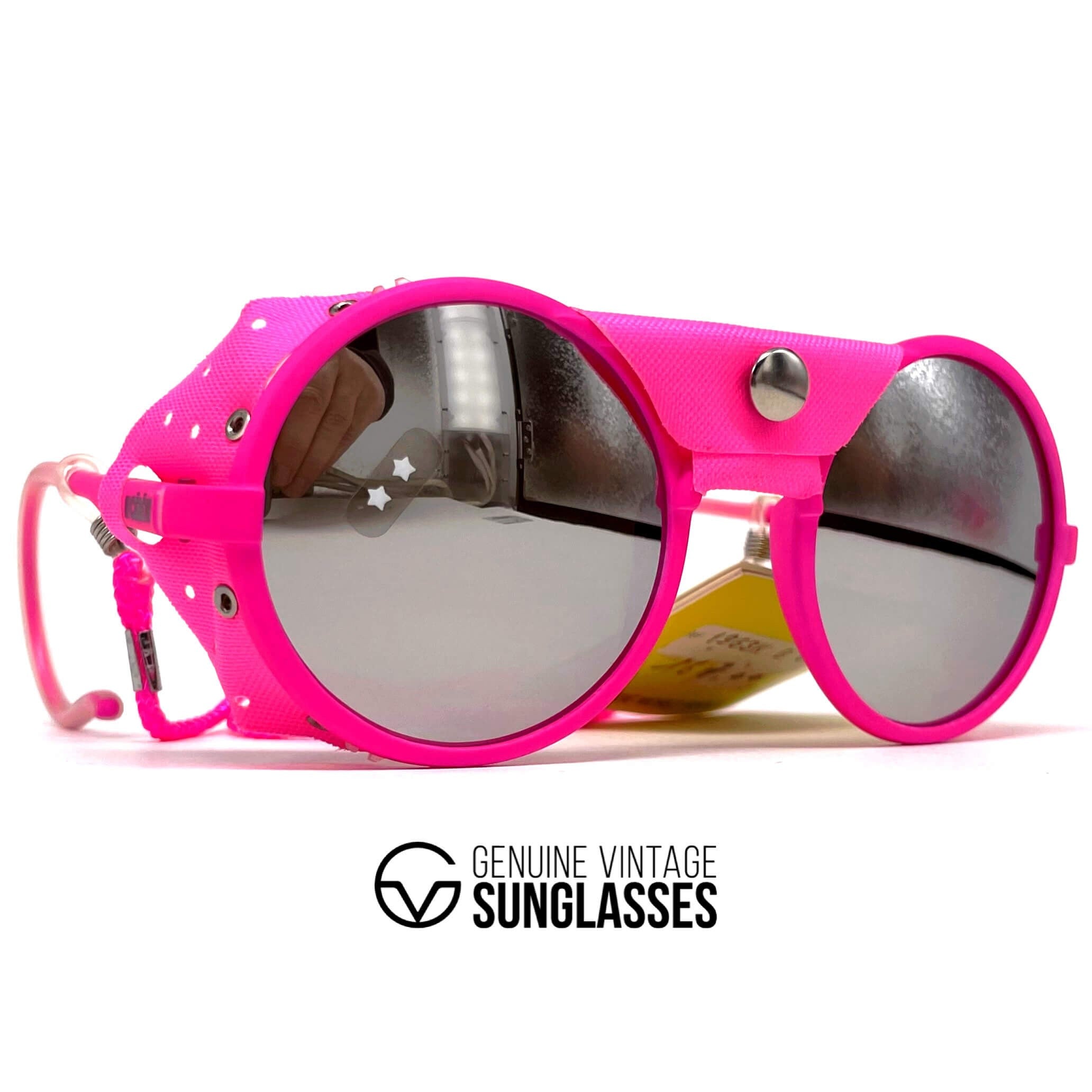 Vintage CEBE 1963 glacier pink fluo mirrored sports sunglasses