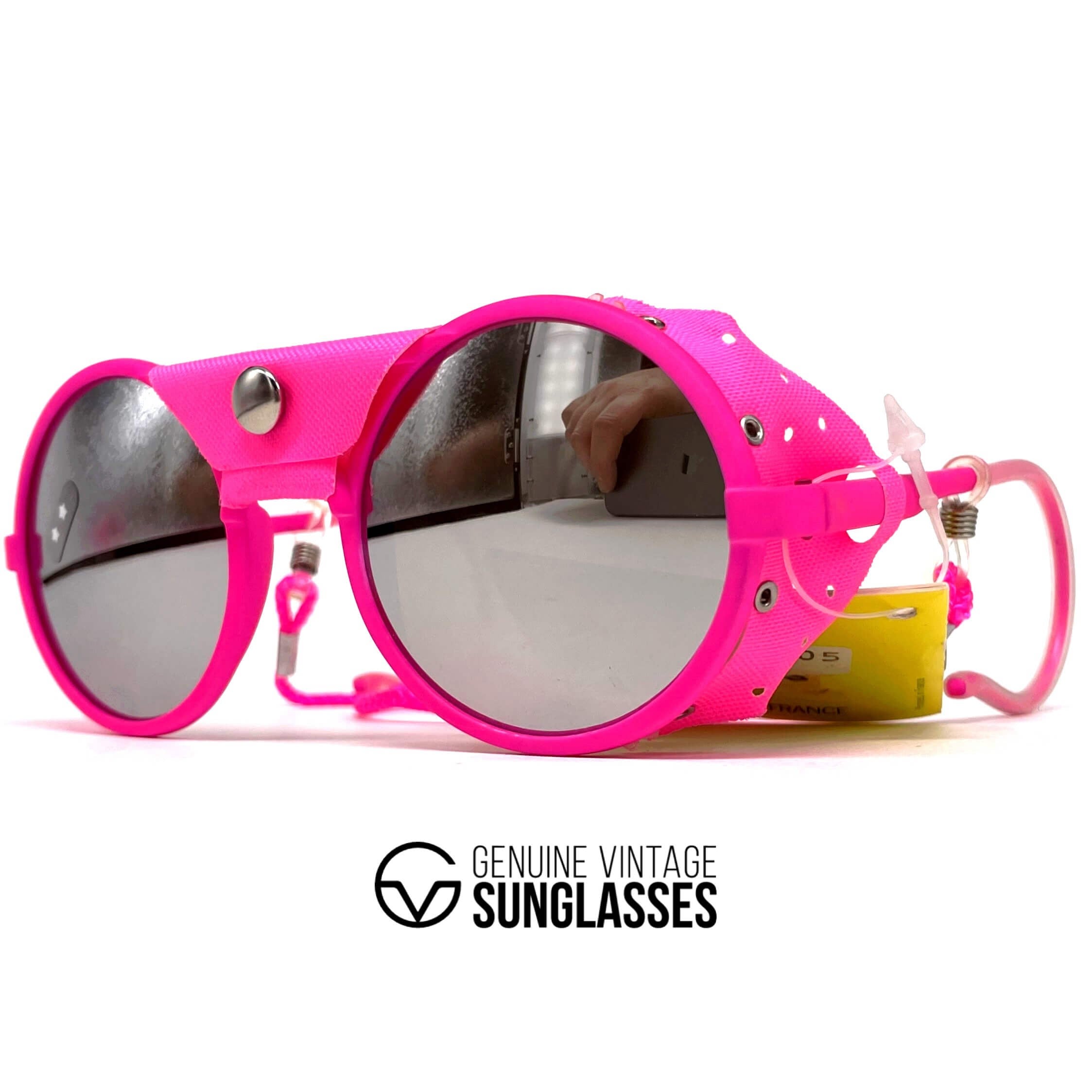 Vintage CEBE 1963 glacier pink fluo mirrored sports sunglasses