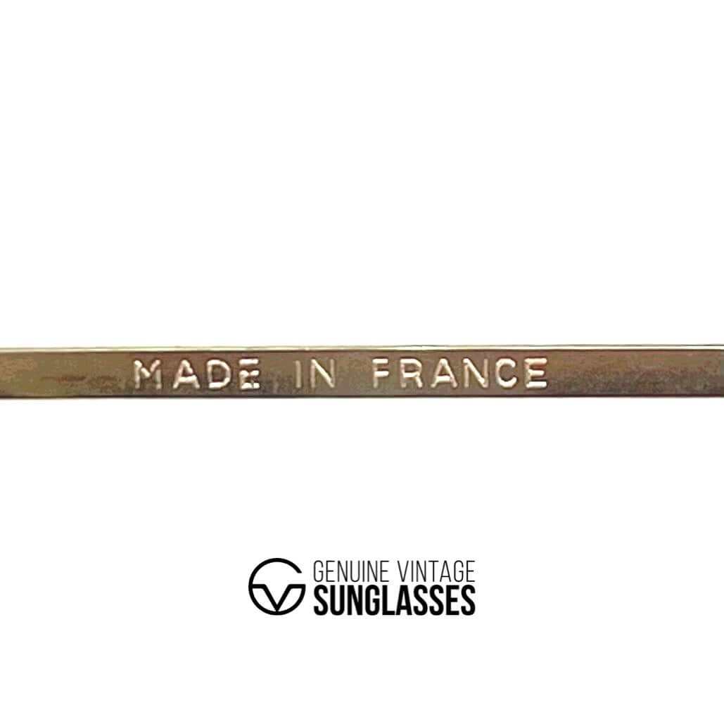 Vintage CEBE 198 Outdoorsman gold metal aviator sunglasses