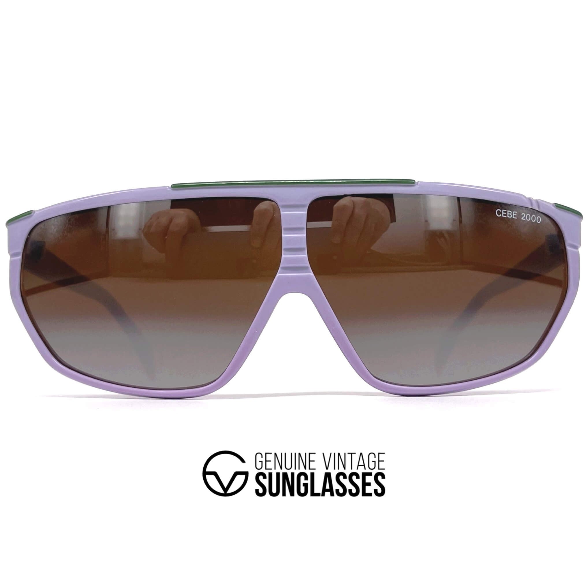 Vintage CEBE 2000 mirrored blue sports sunglasses
