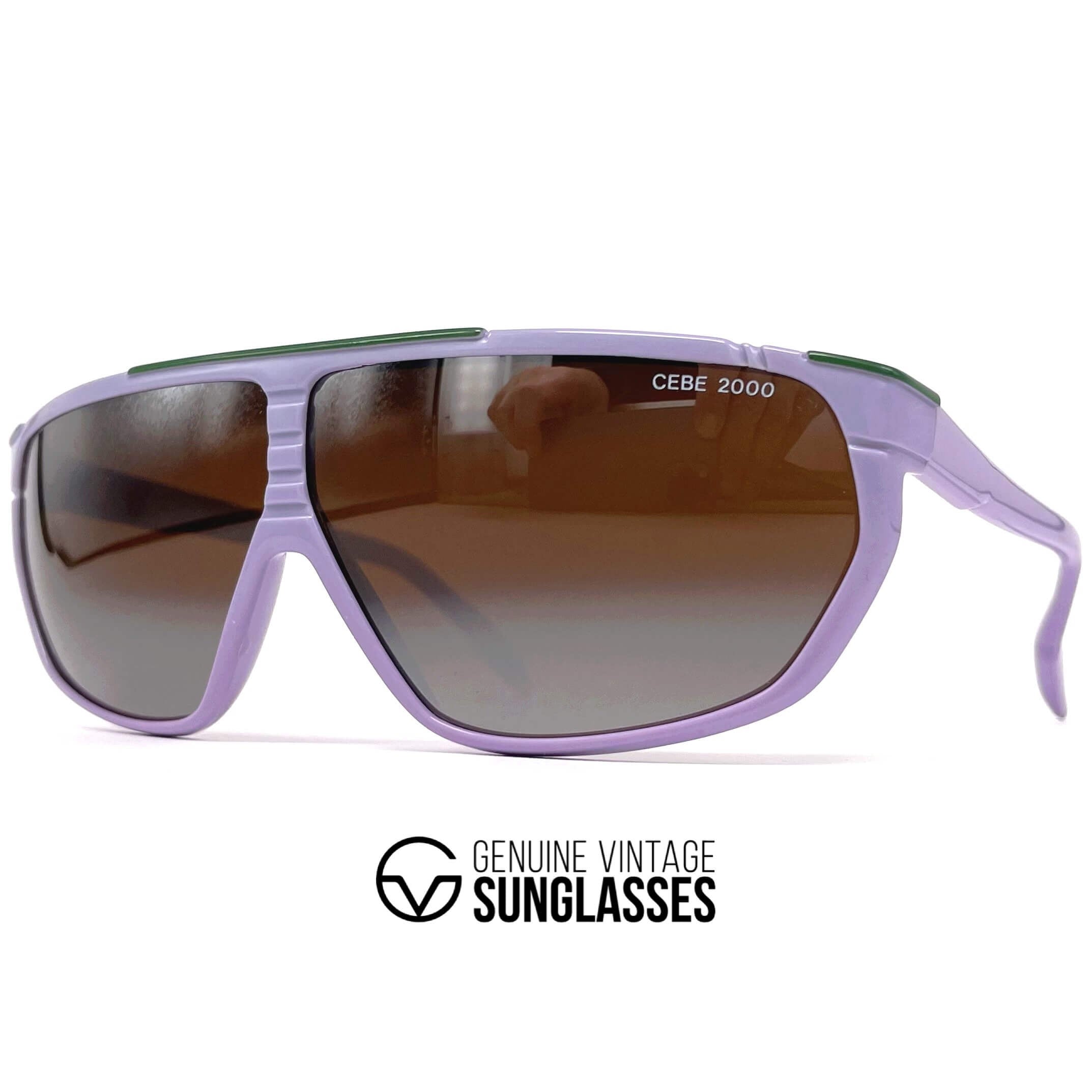 Vintage CEBE 2000 mirrored blue sports sunglasses