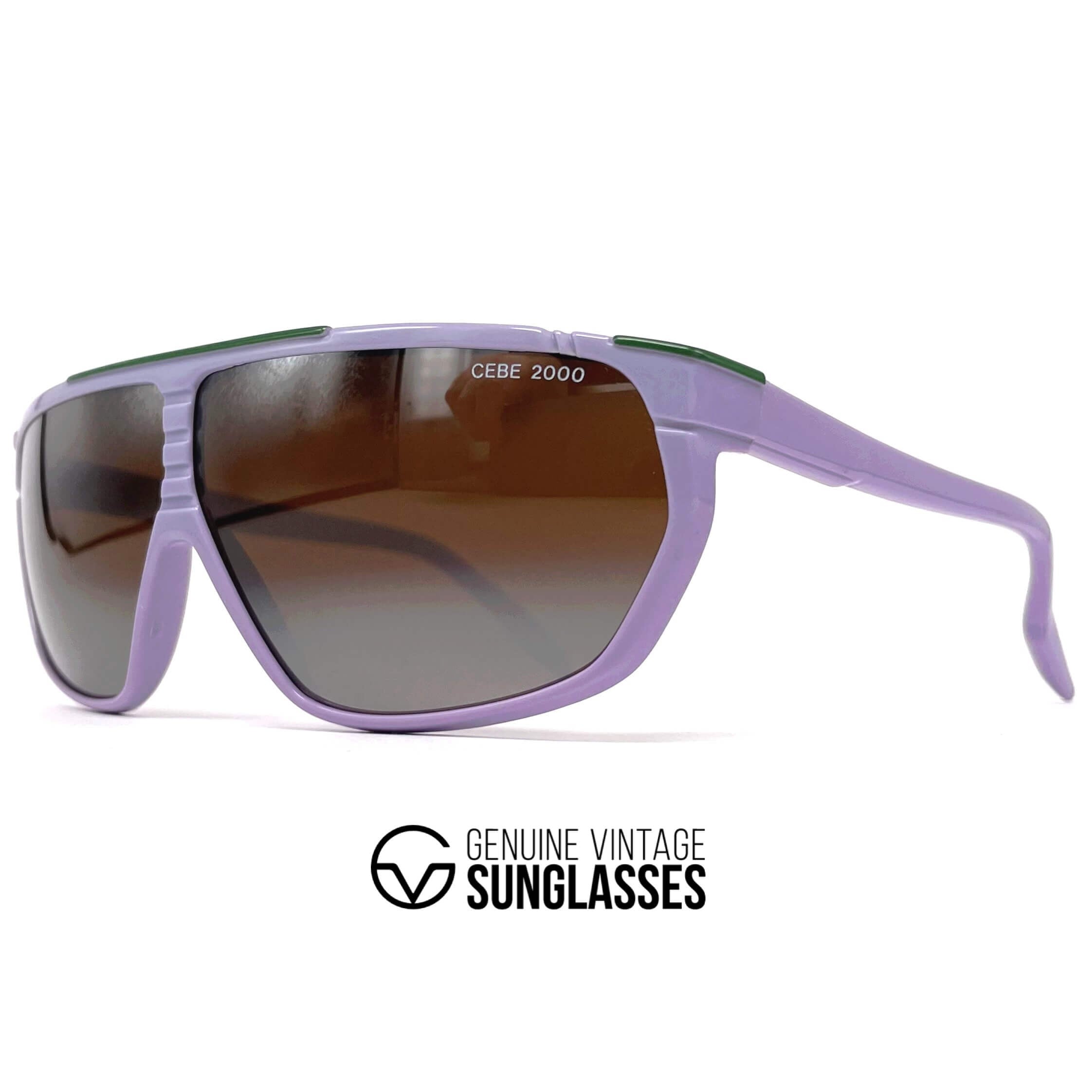 Vintage CEBE 2000 mirrored blue sports sunglasses