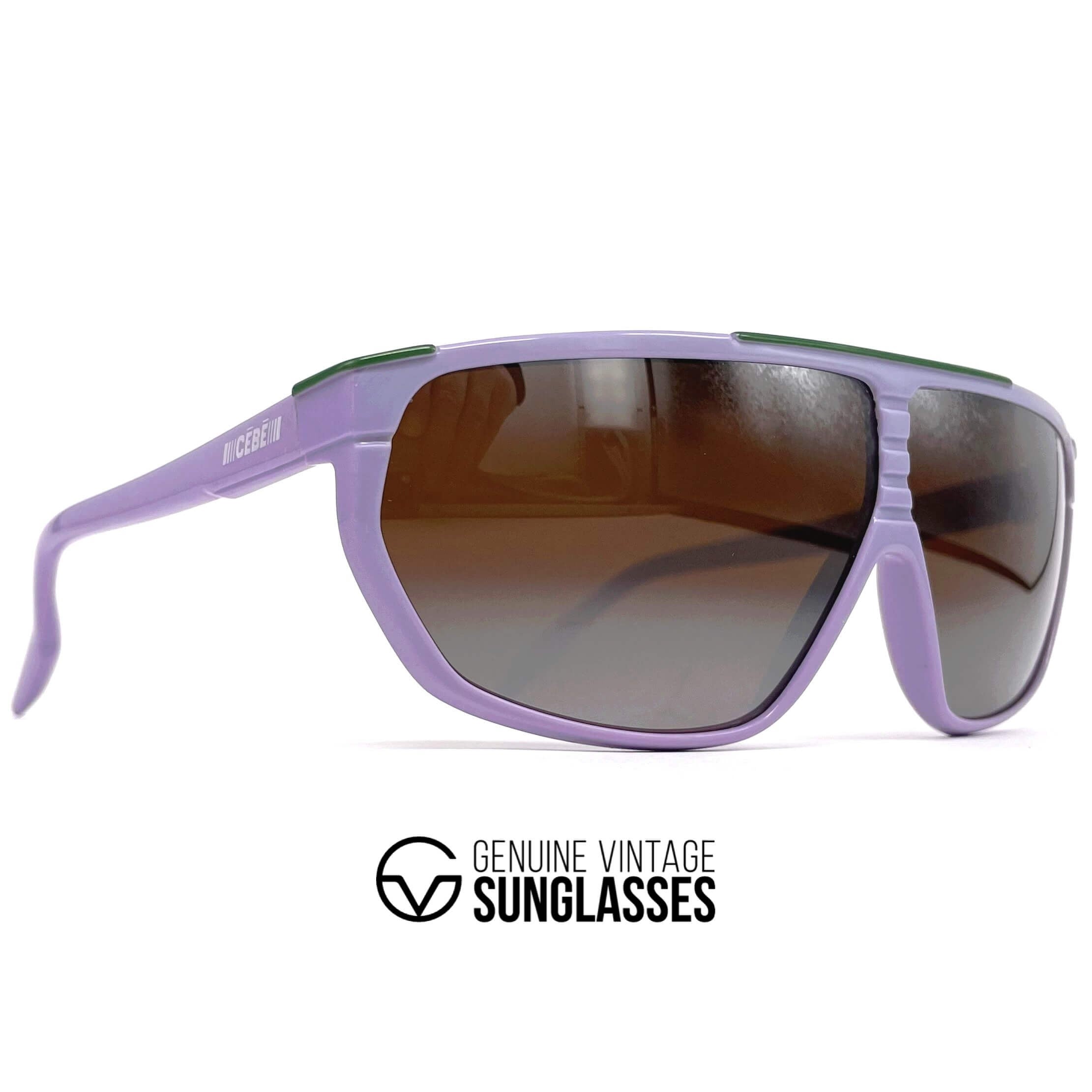 Vintage CEBE 2000 mirrored blue sports sunglasses