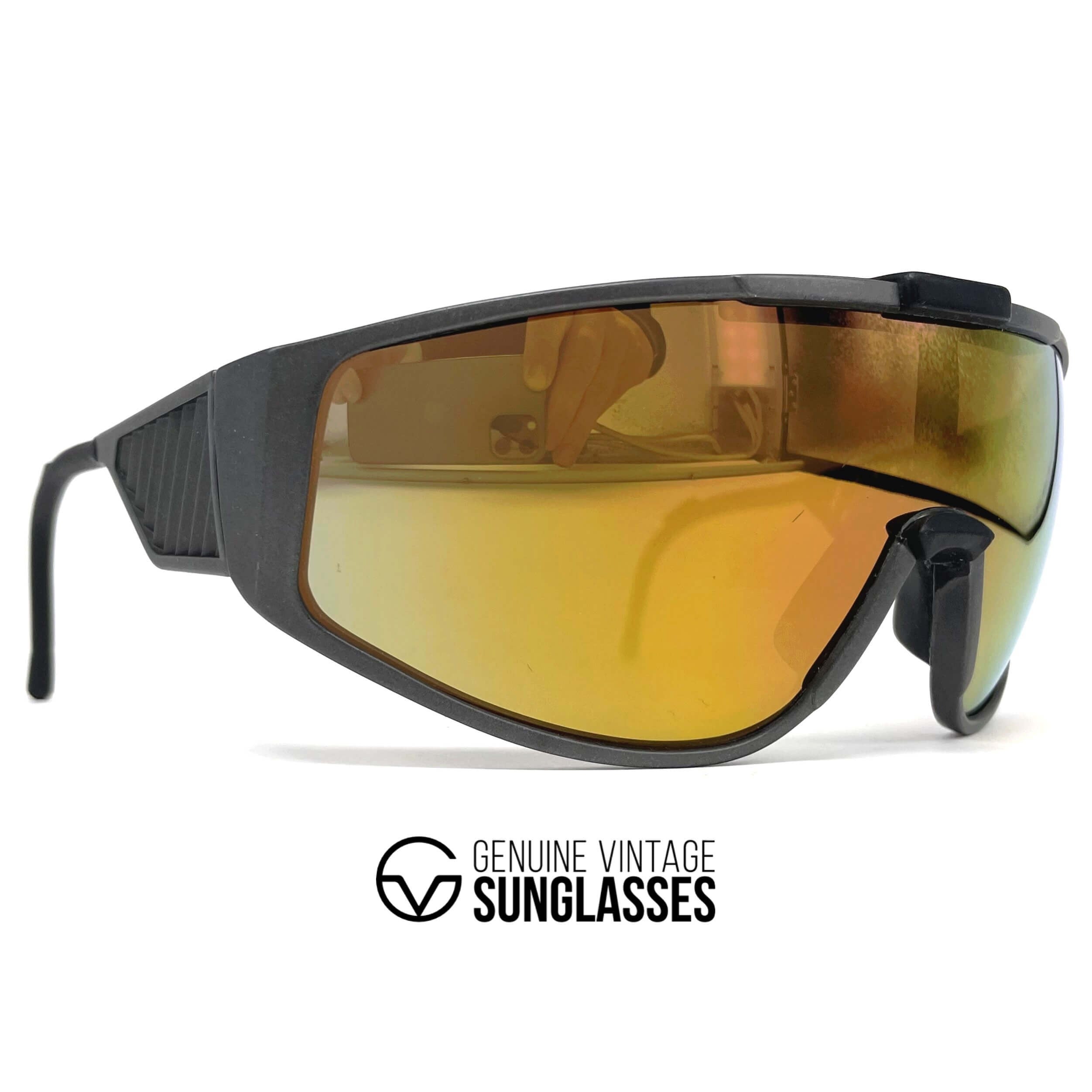 Vintage CEBE 2000 mirrored shield sports sunglasses