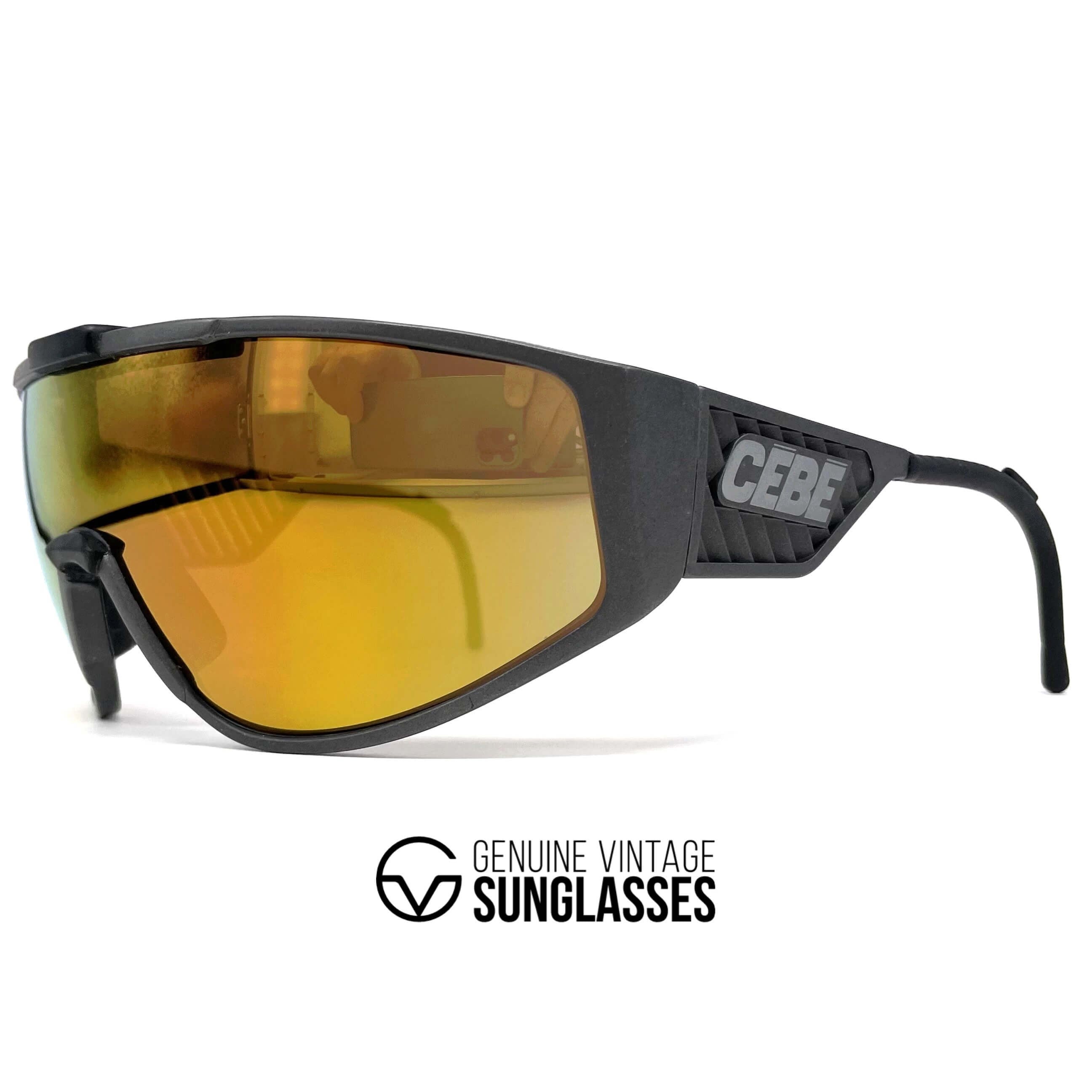 Vintage CEBE 2000 mirrored shield sports sunglasses