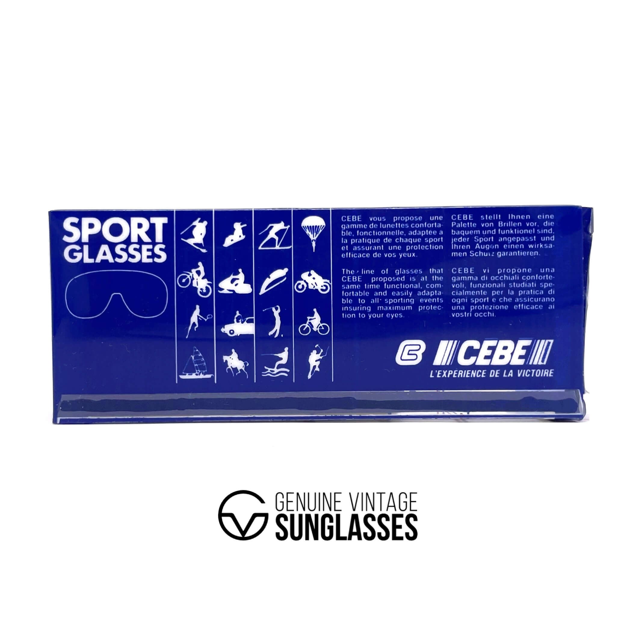 Vintage CEBE 2000 white leather glacier sports sunglasses