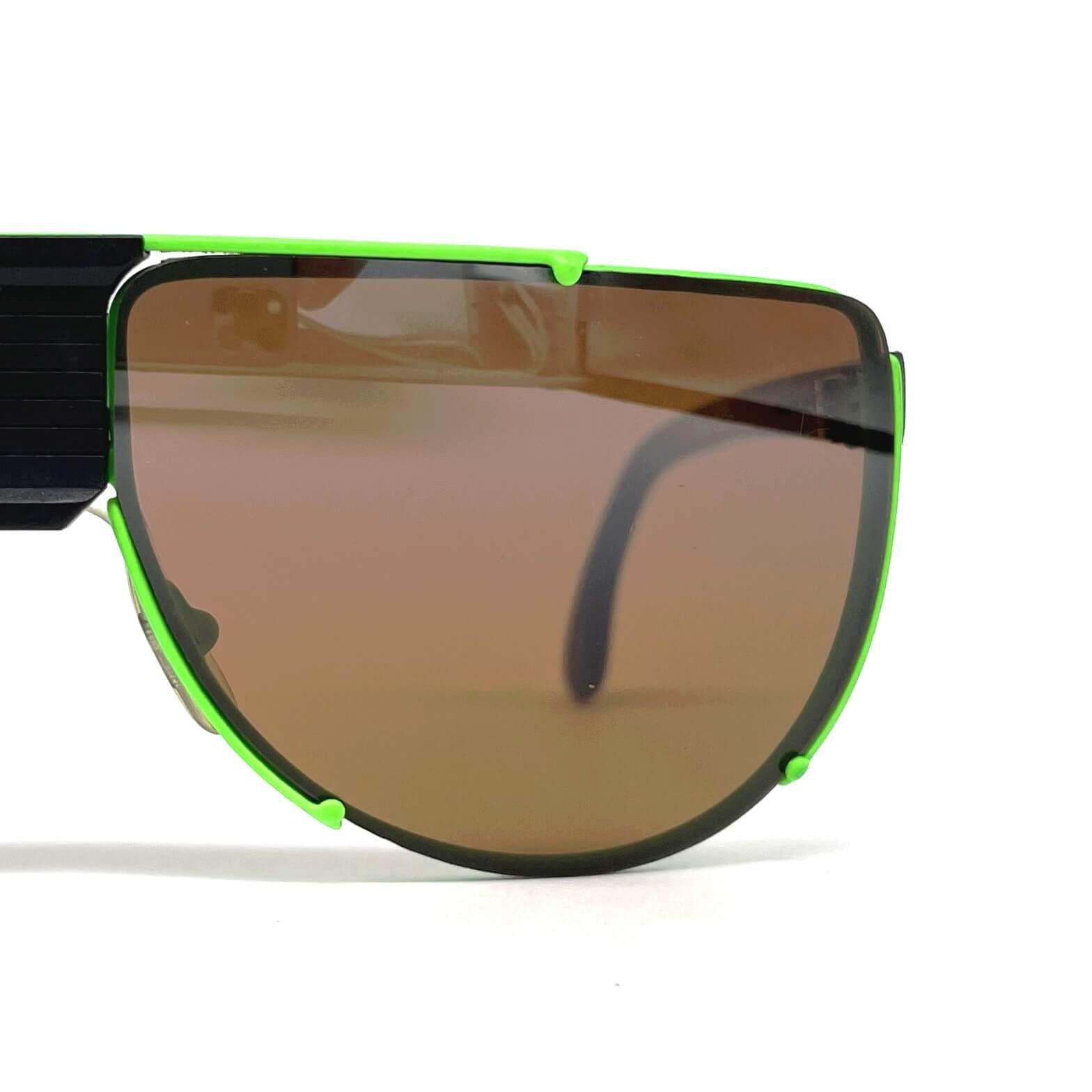 Vintage CEBE 2000 yellow mirrored sports sunglasses