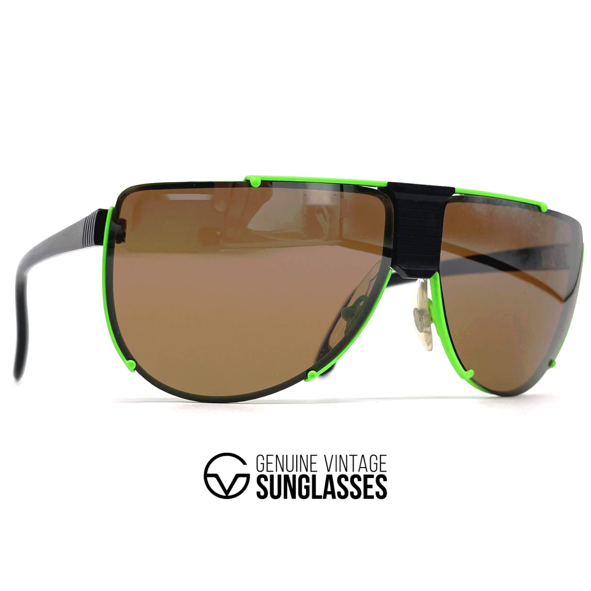 Vintage CEBE 2000 yellow mirrored sports sunglasses