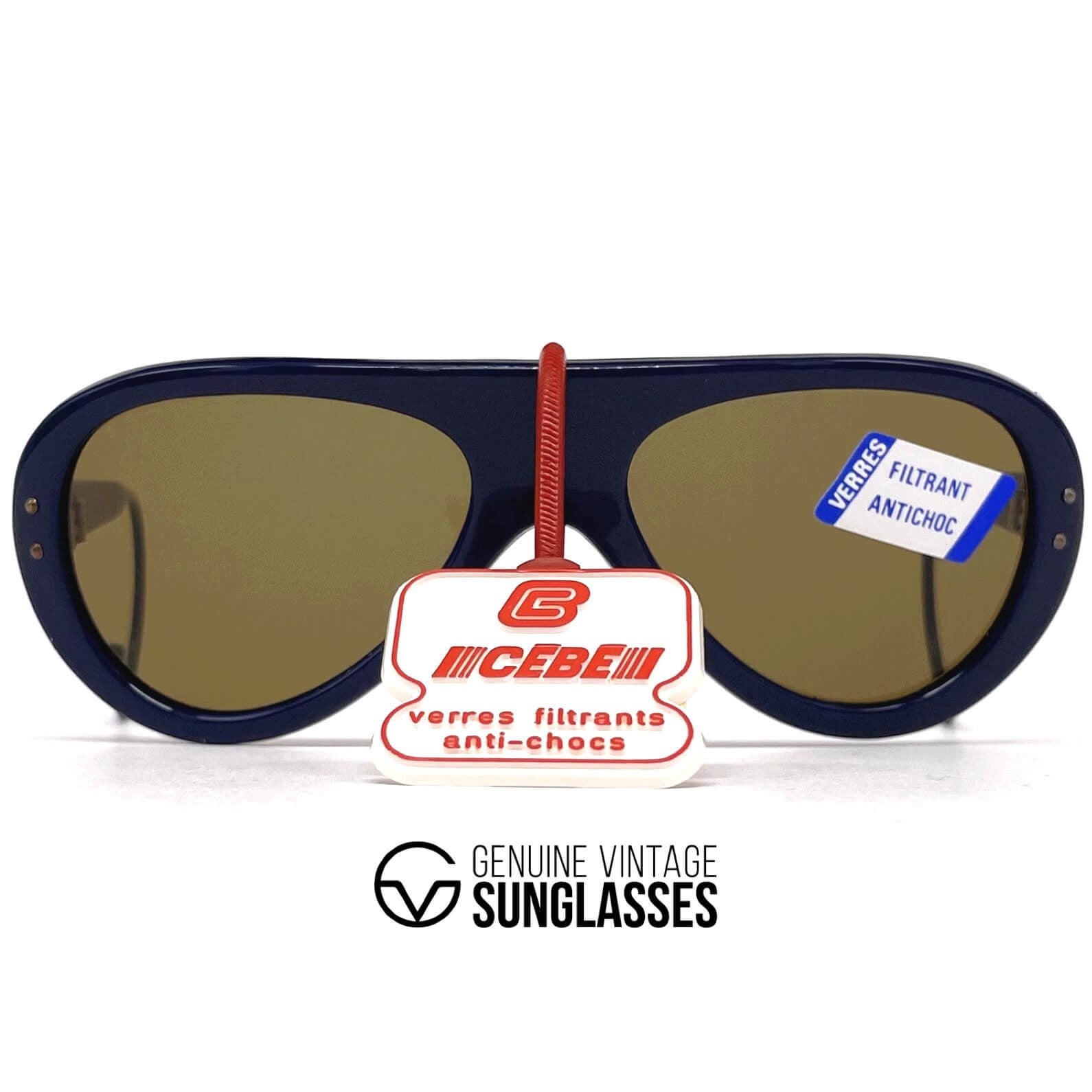 Vintage CEBE 201 Rally Coq Sport blue mineral sports sunglasses