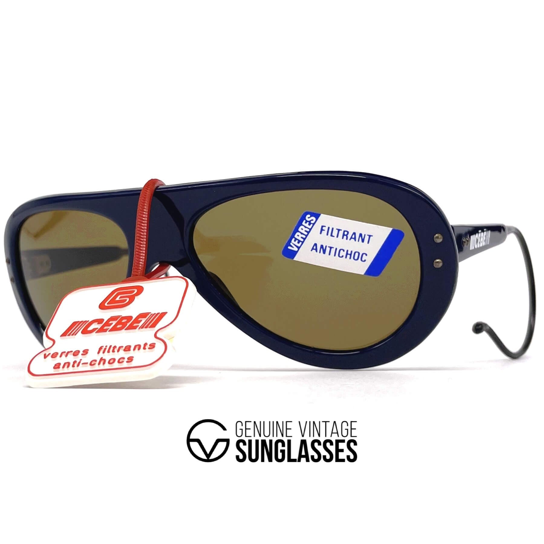 Vintage CEBE 201 Rally Coq Sport blue mineral sports sunglasses