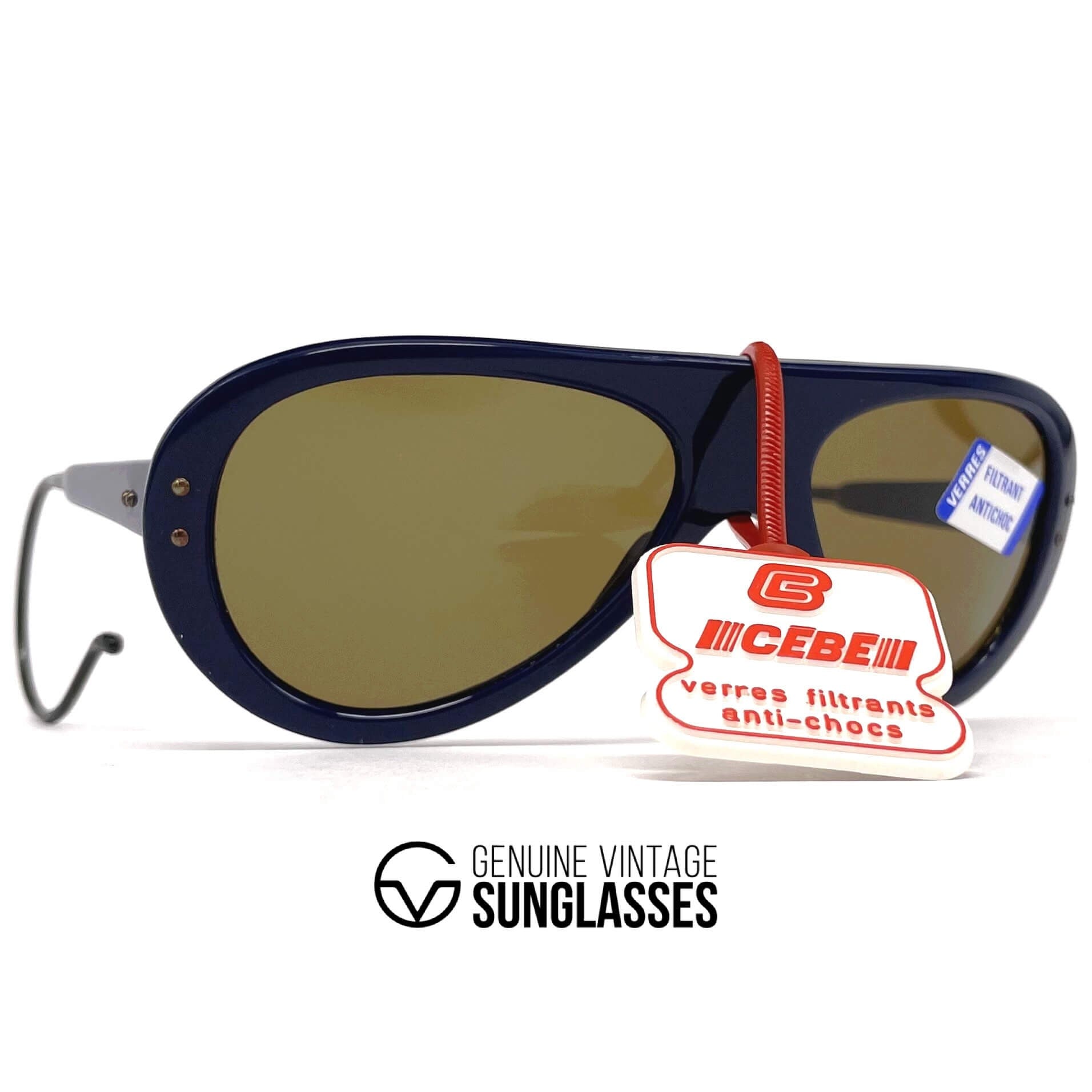 Vintage CEBE 201 Rally Coq Sport blue mineral sports sunglasses