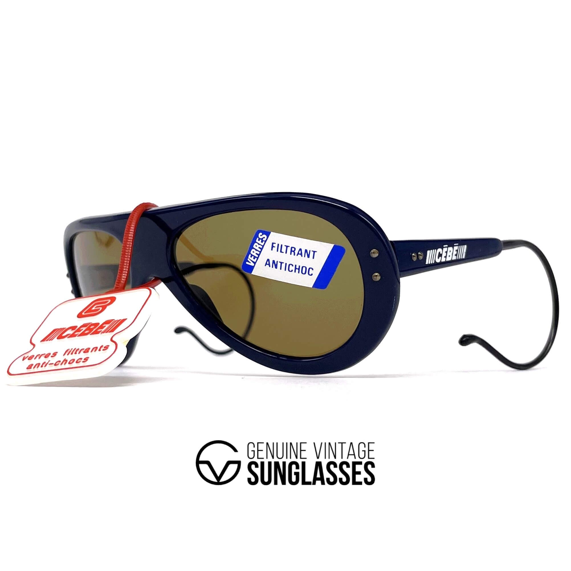 Vintage CEBE 201 Rally Coq Sport blue mineral sports sunglasses