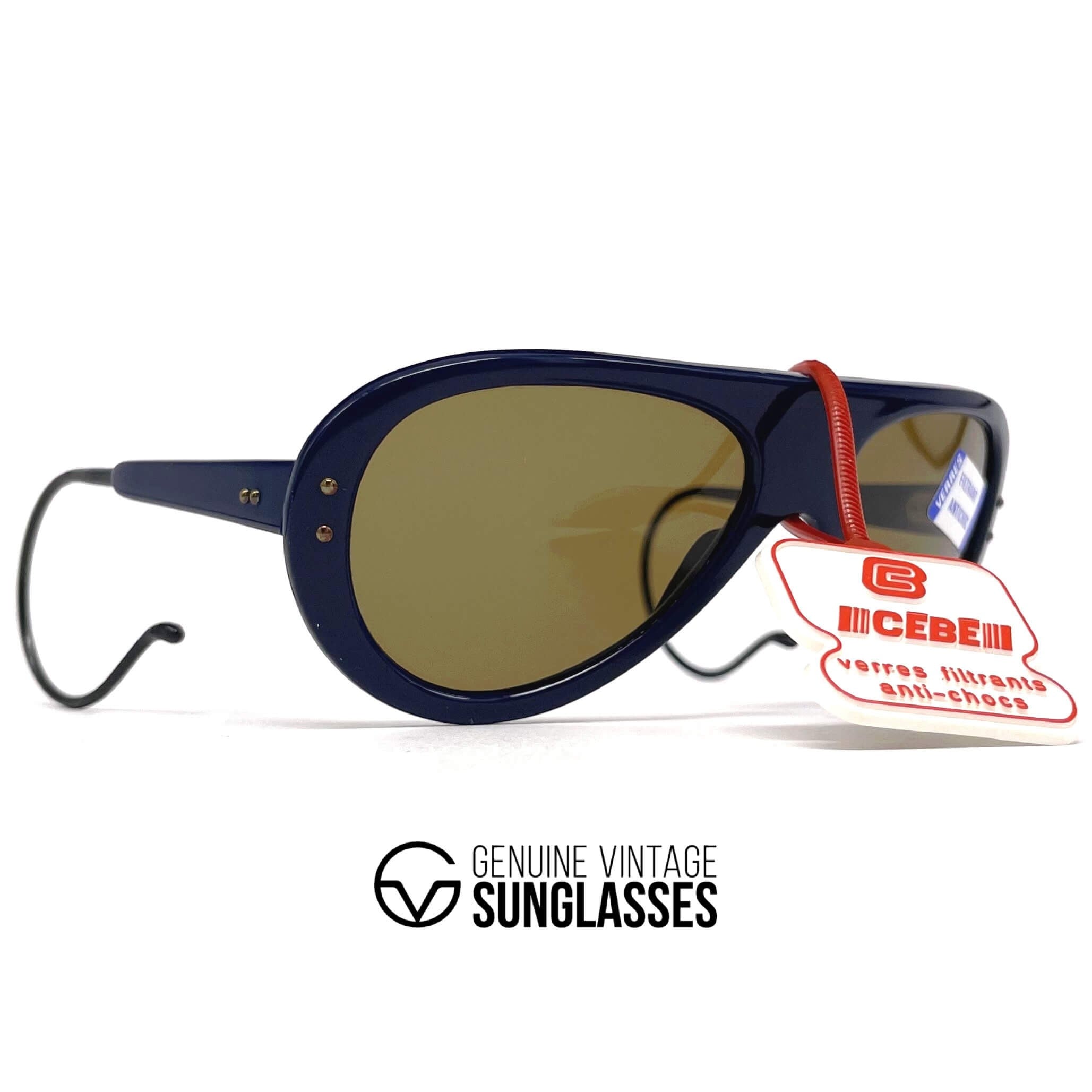 Vintage CEBE 201 Rally Coq Sport blue mineral sports sunglasses