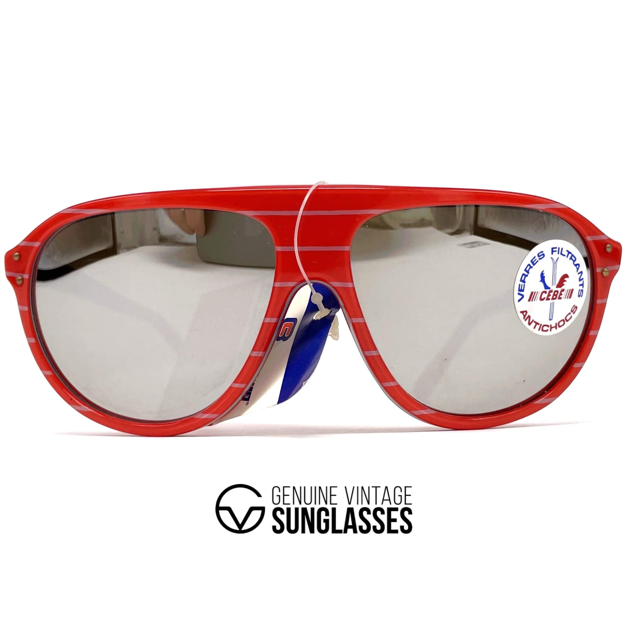 Vintage CEBE 203 red mineral sports sunglasses
