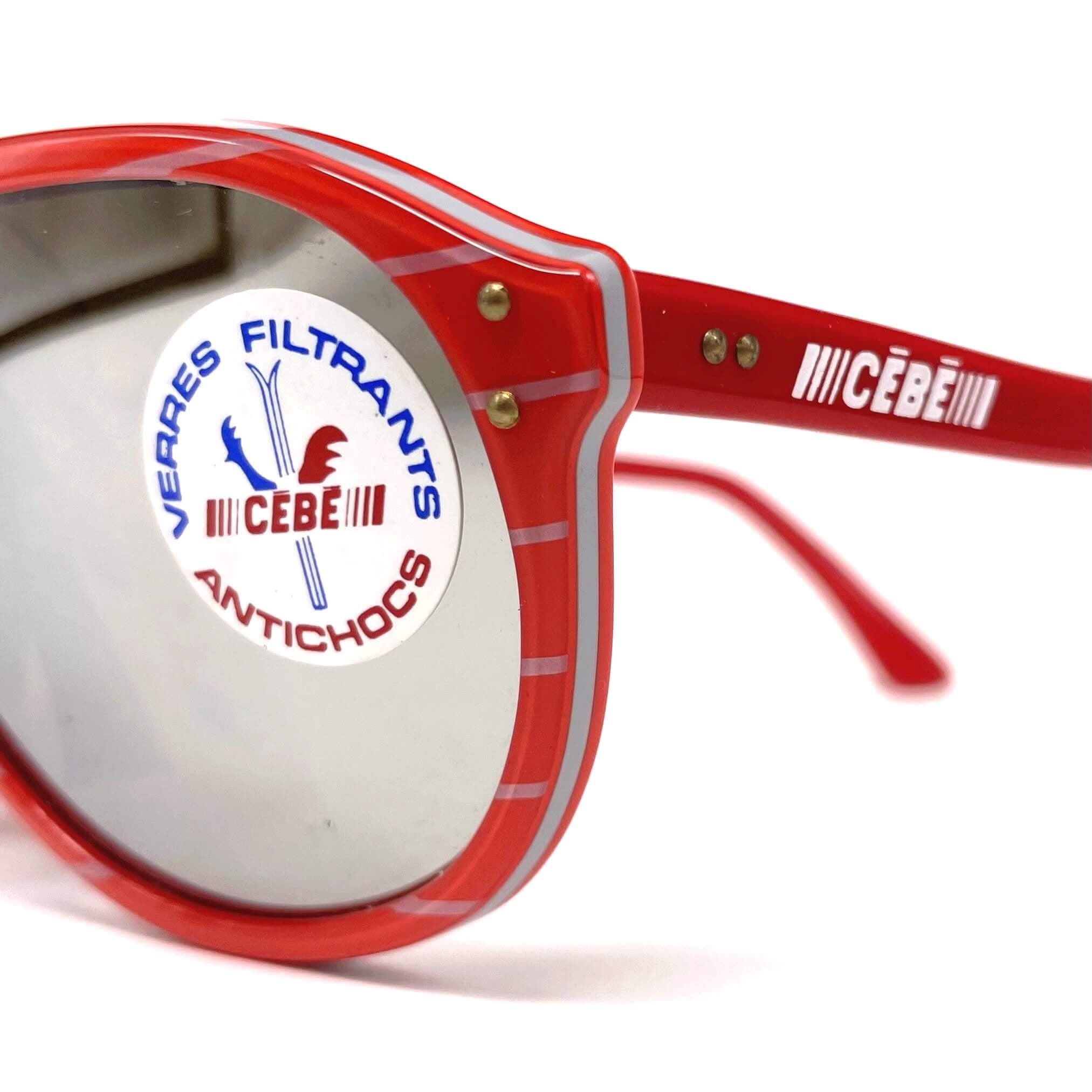 Vintage CEBE 203 red mineral sports sunglasses