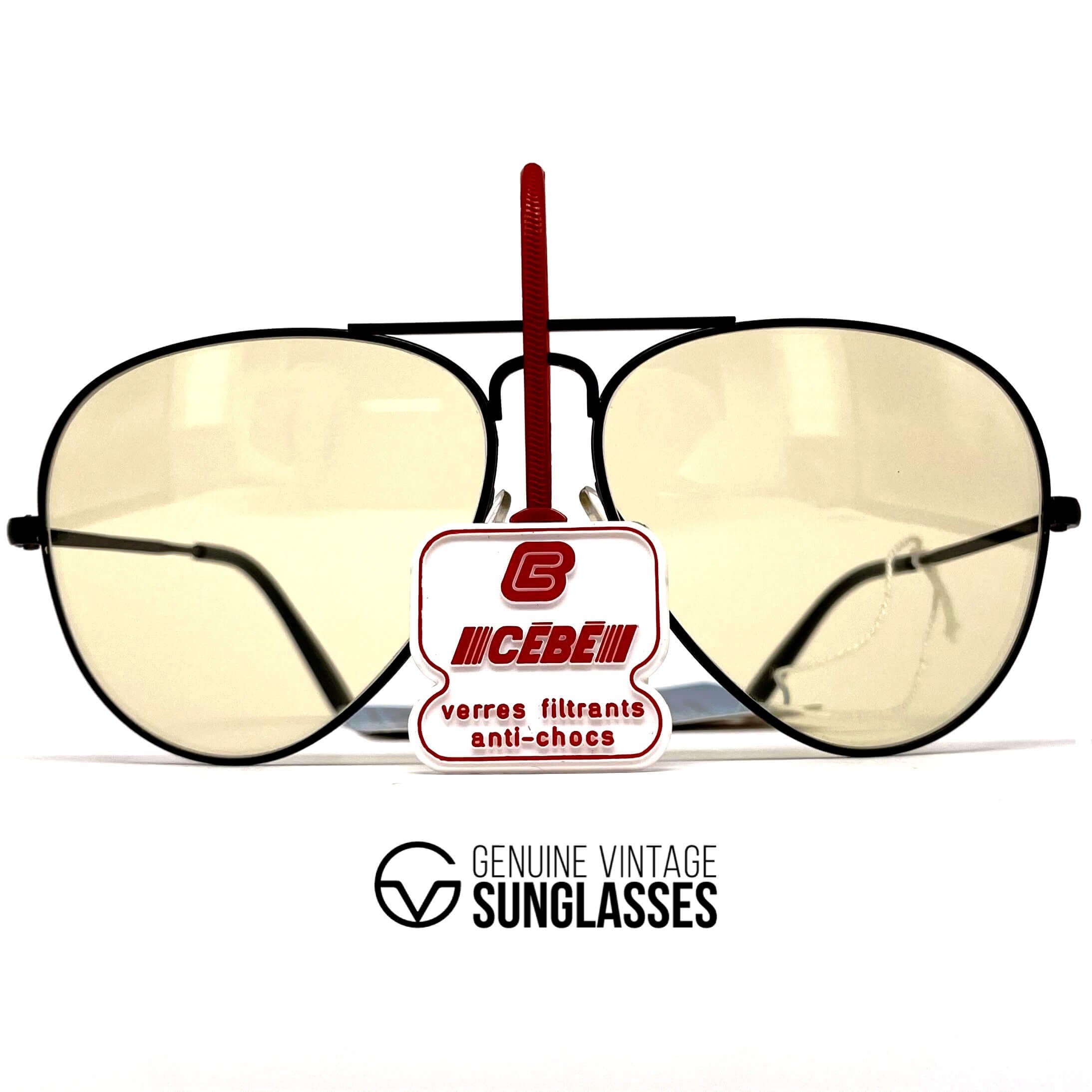 Vintage CEBE 205 Metal black photochromic mineral aviator sunglasses