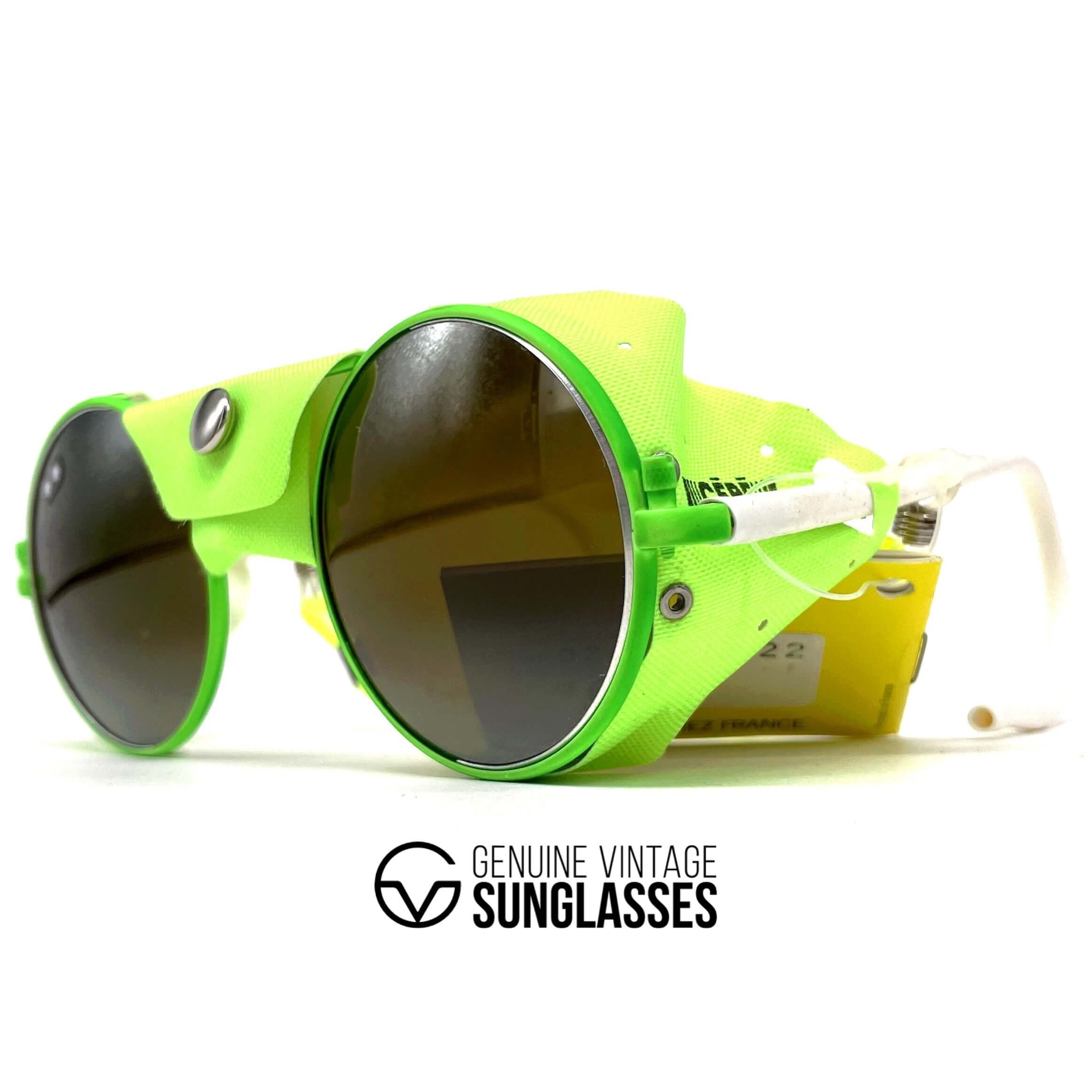 Vintage CEBE 246 green mirrored glacier sports sunglasses