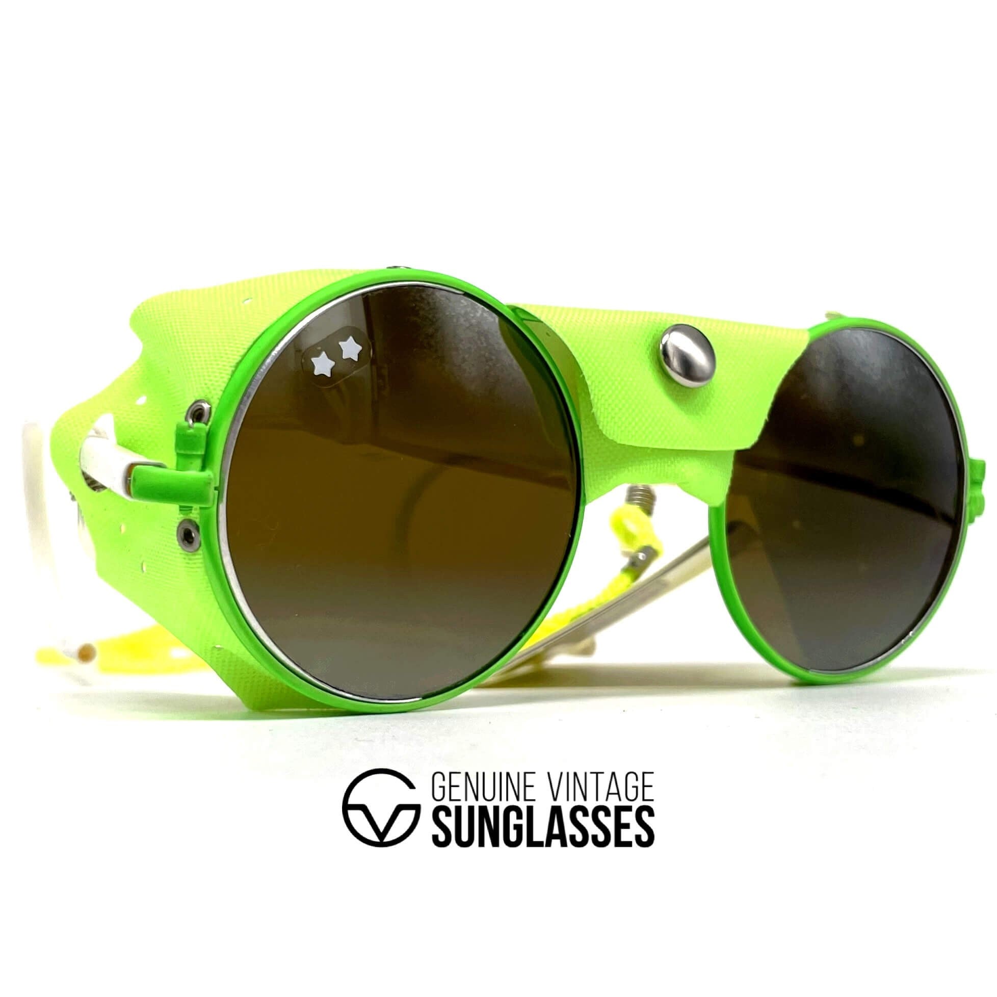 Vintage CEBE 246 green mirrored glacier sports sunglasses