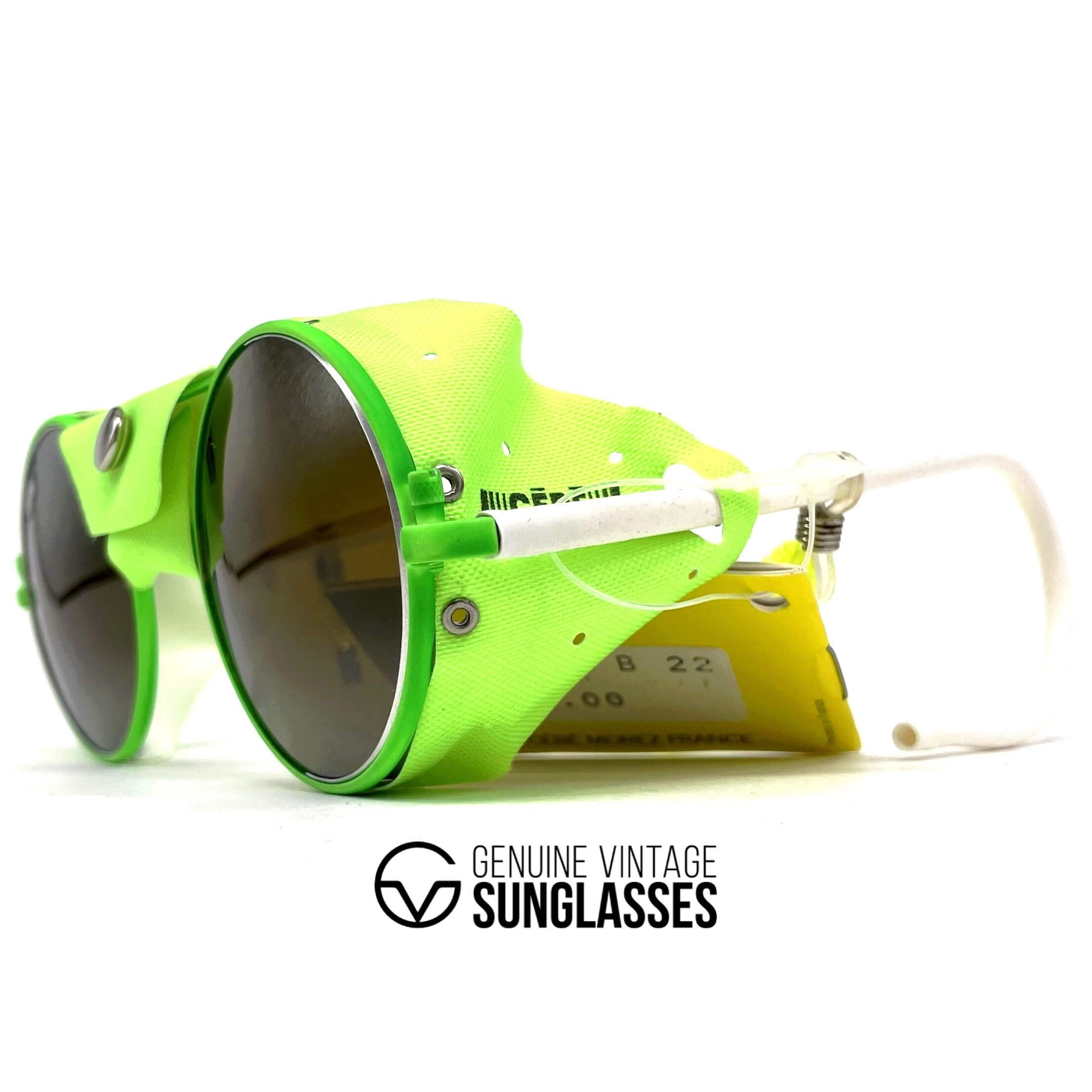 Vintage CEBE 246 green mirrored glacier sports sunglasses