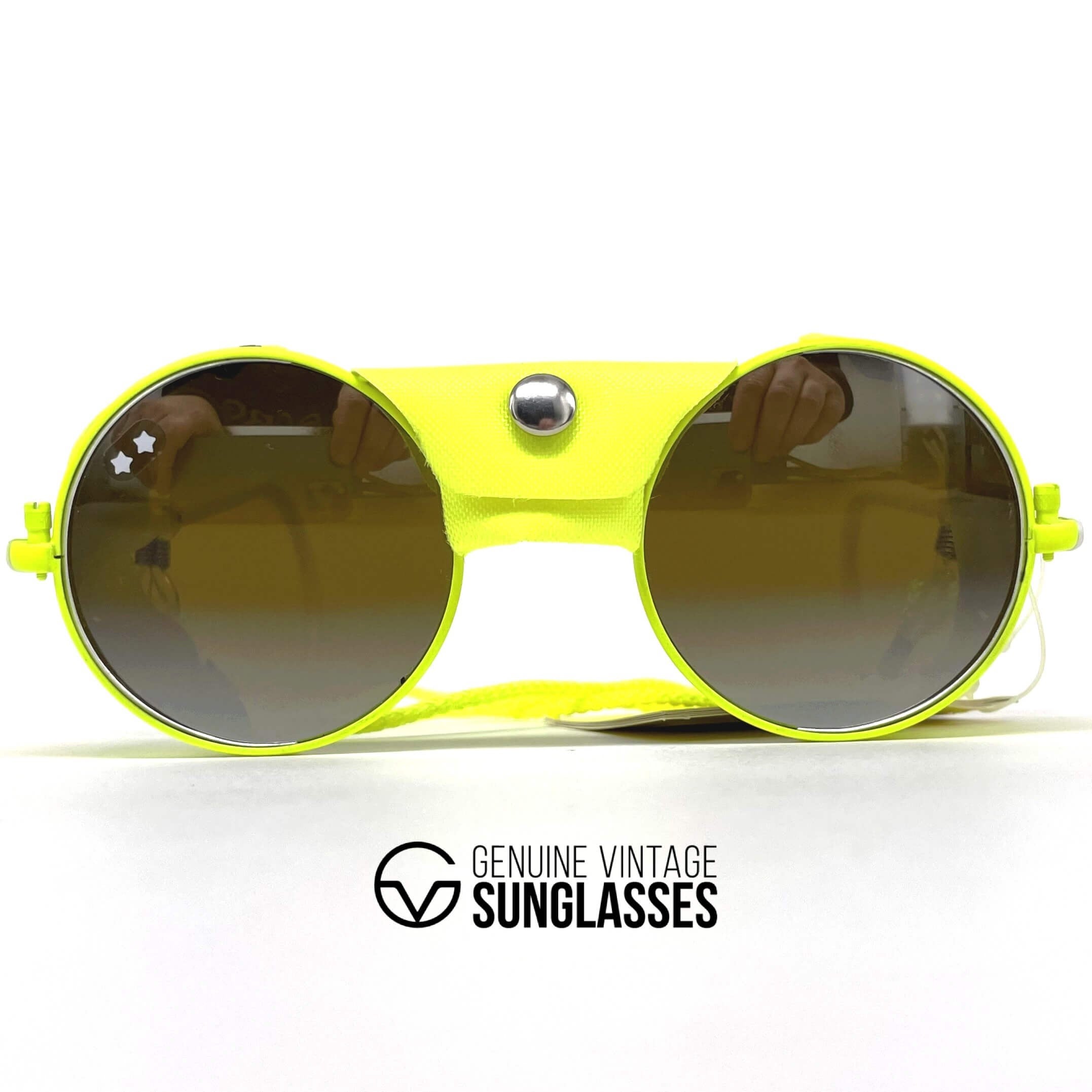 Vintage CEBE 246 yellow mirrored glacier sports sunglasses