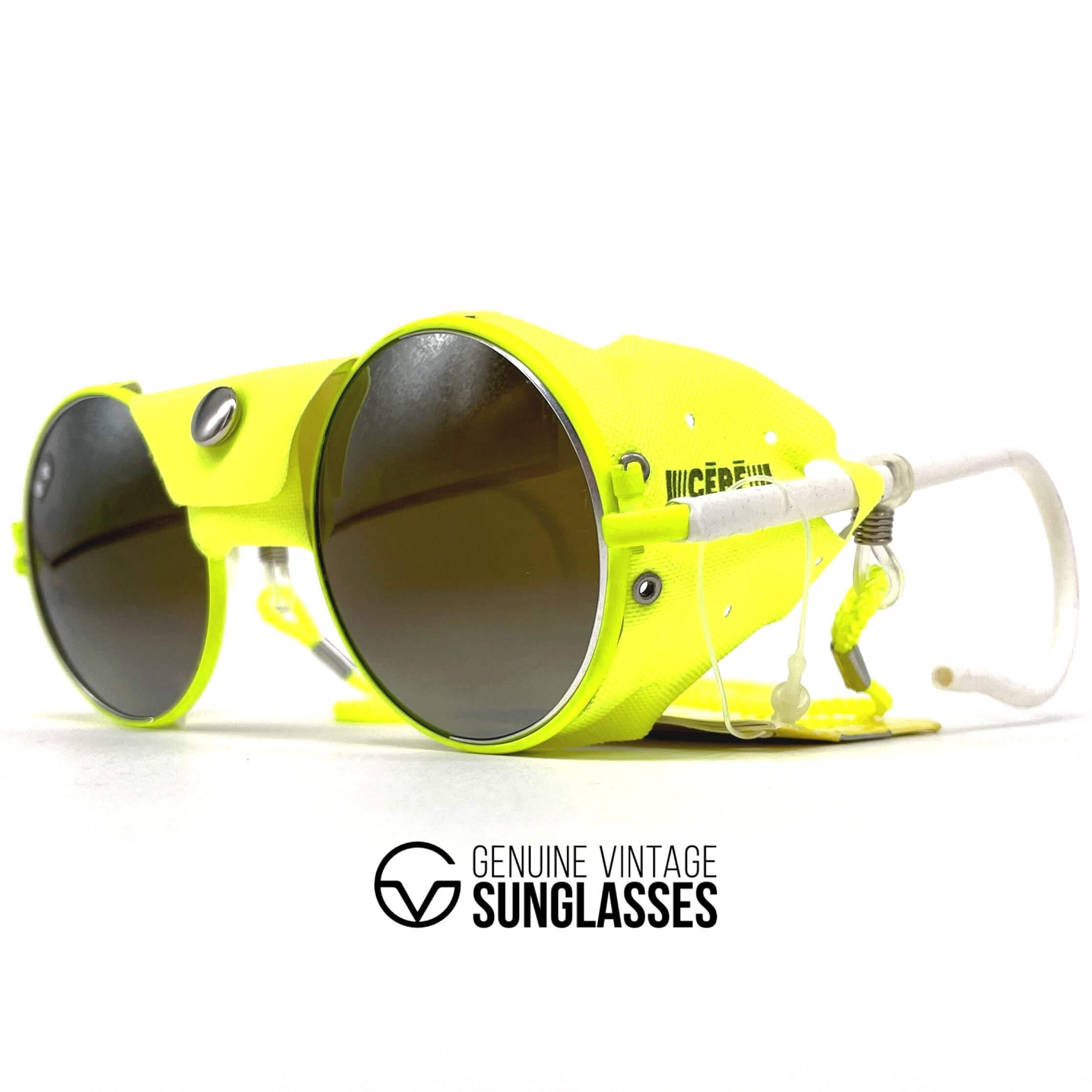 Vintage CEBE 246 yellow mirrored glacier sports sunglasses
