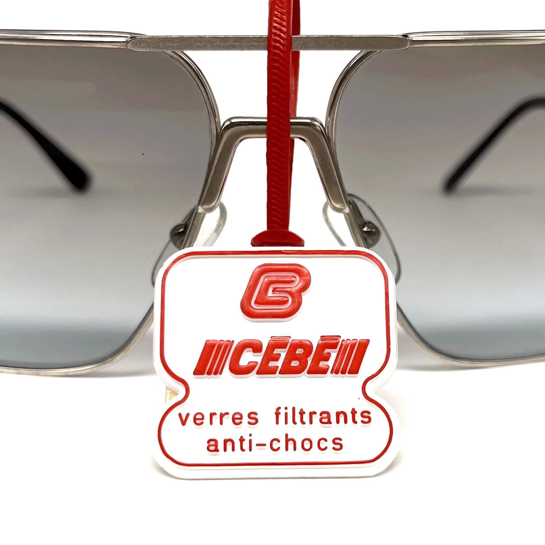 Vintage CEBE 270 silver aviator designer sunglasses