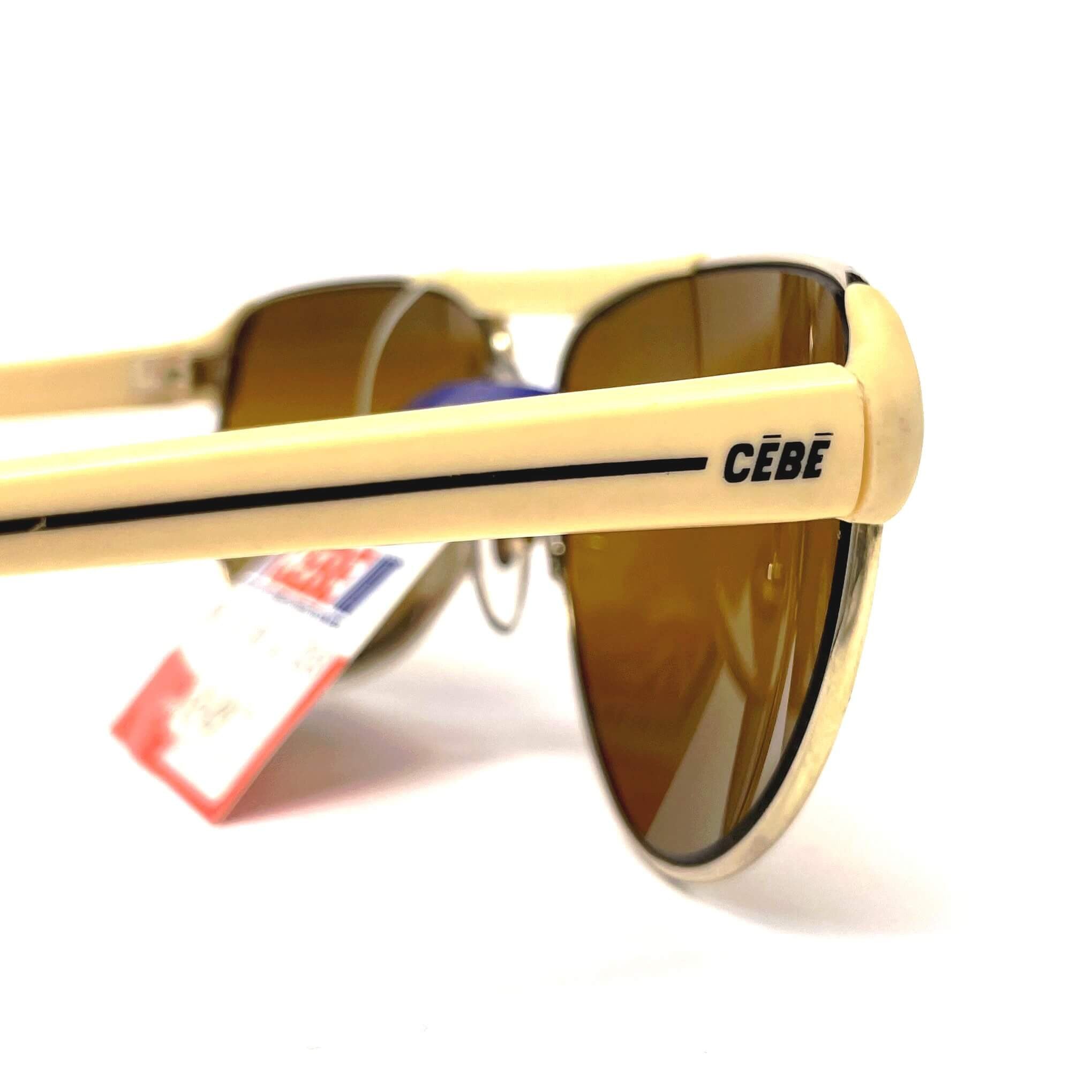 Vintage CEBE 519 beige gold designer sunglasses