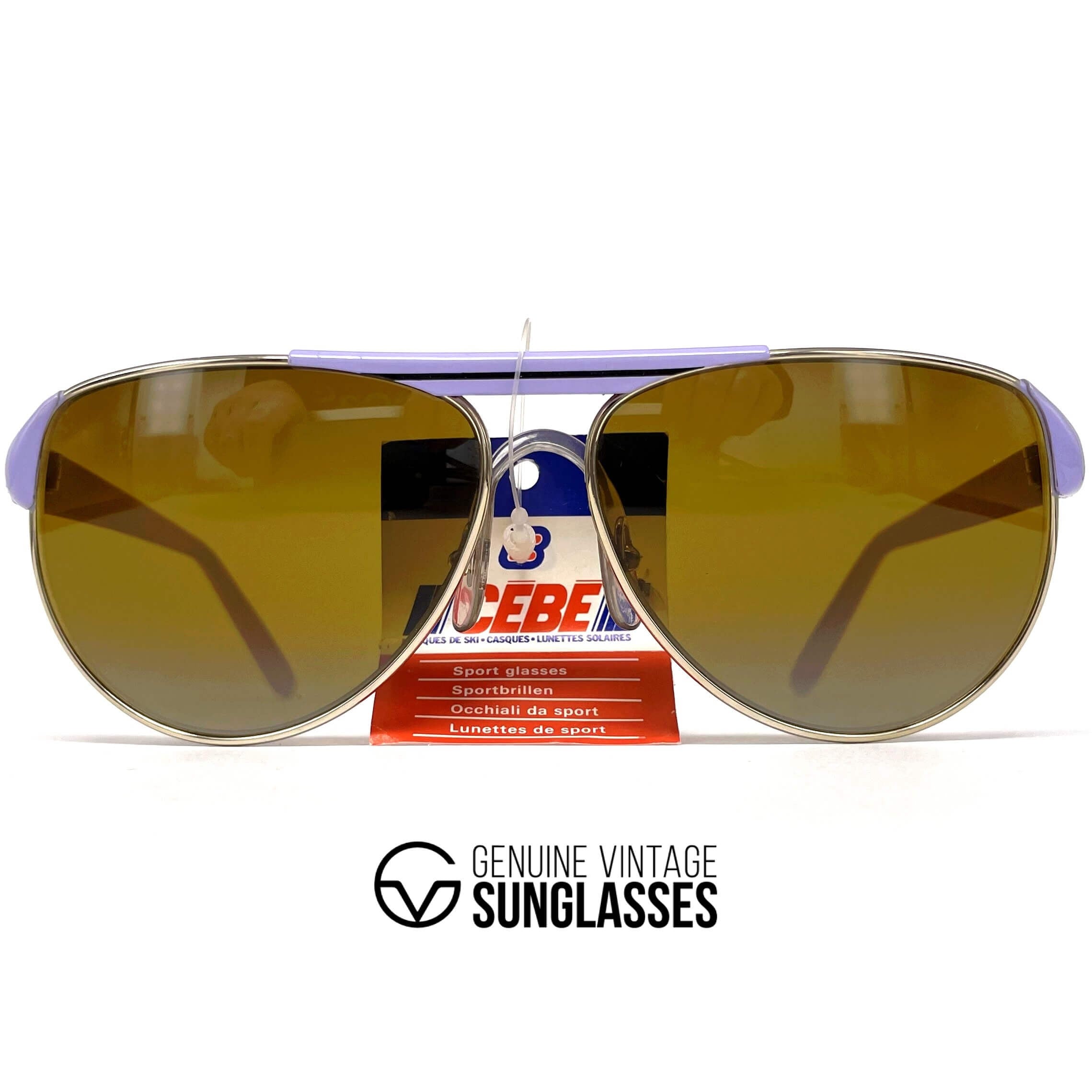 Vintage CEBE 519 purple gold designer sunglasses