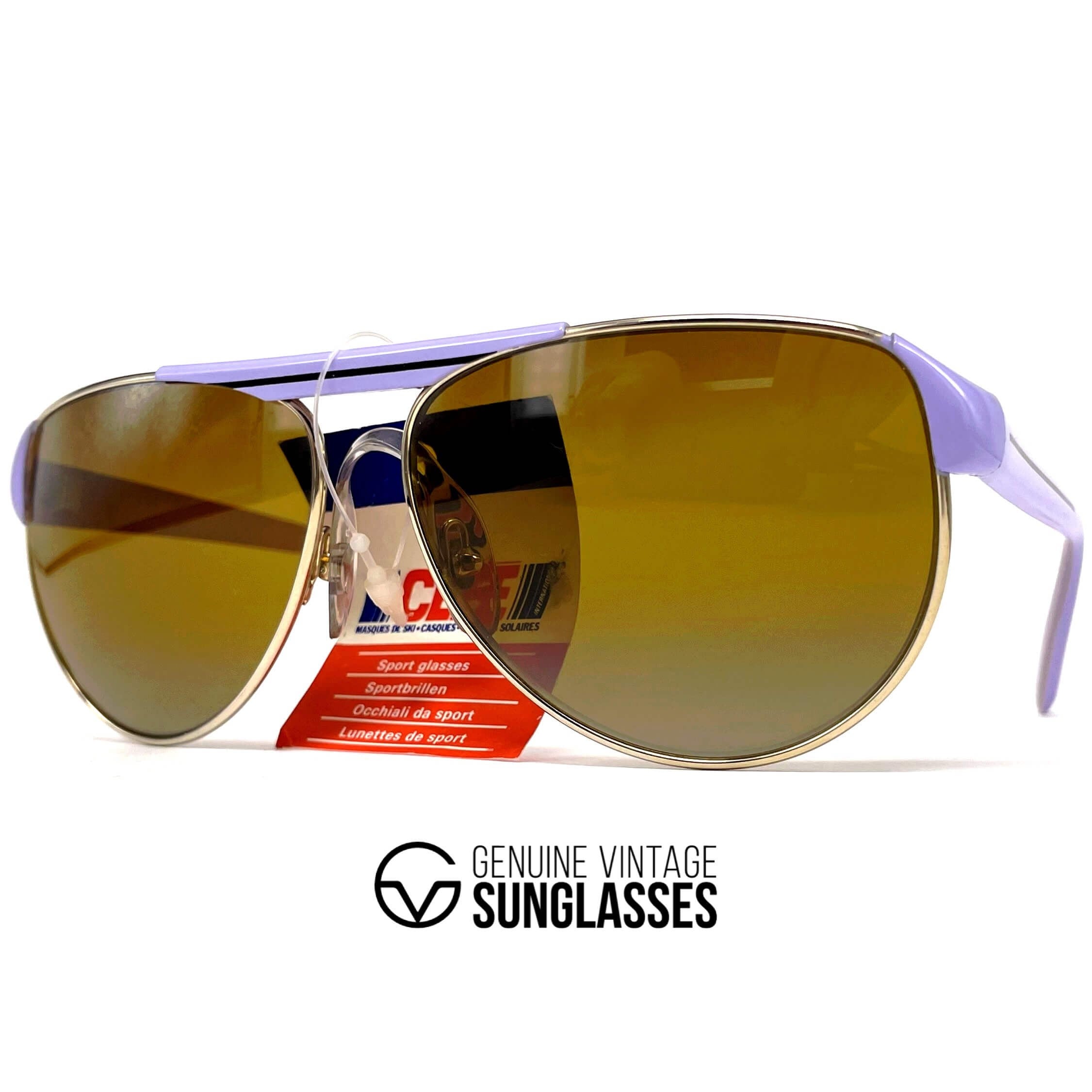 Vintage CEBE 519 purple gold designer sunglasses