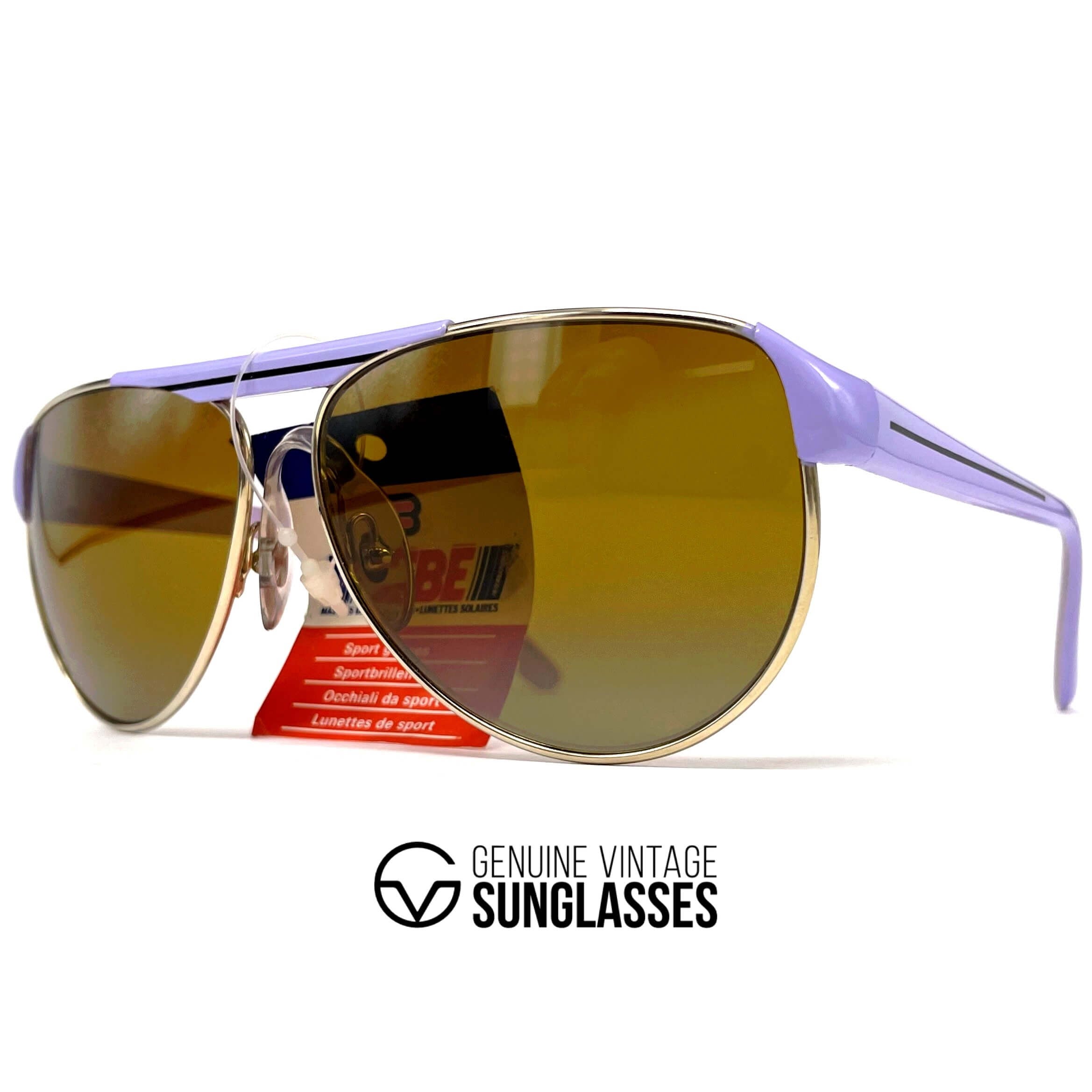 Vintage CEBE 519 purple gold designer sunglasses