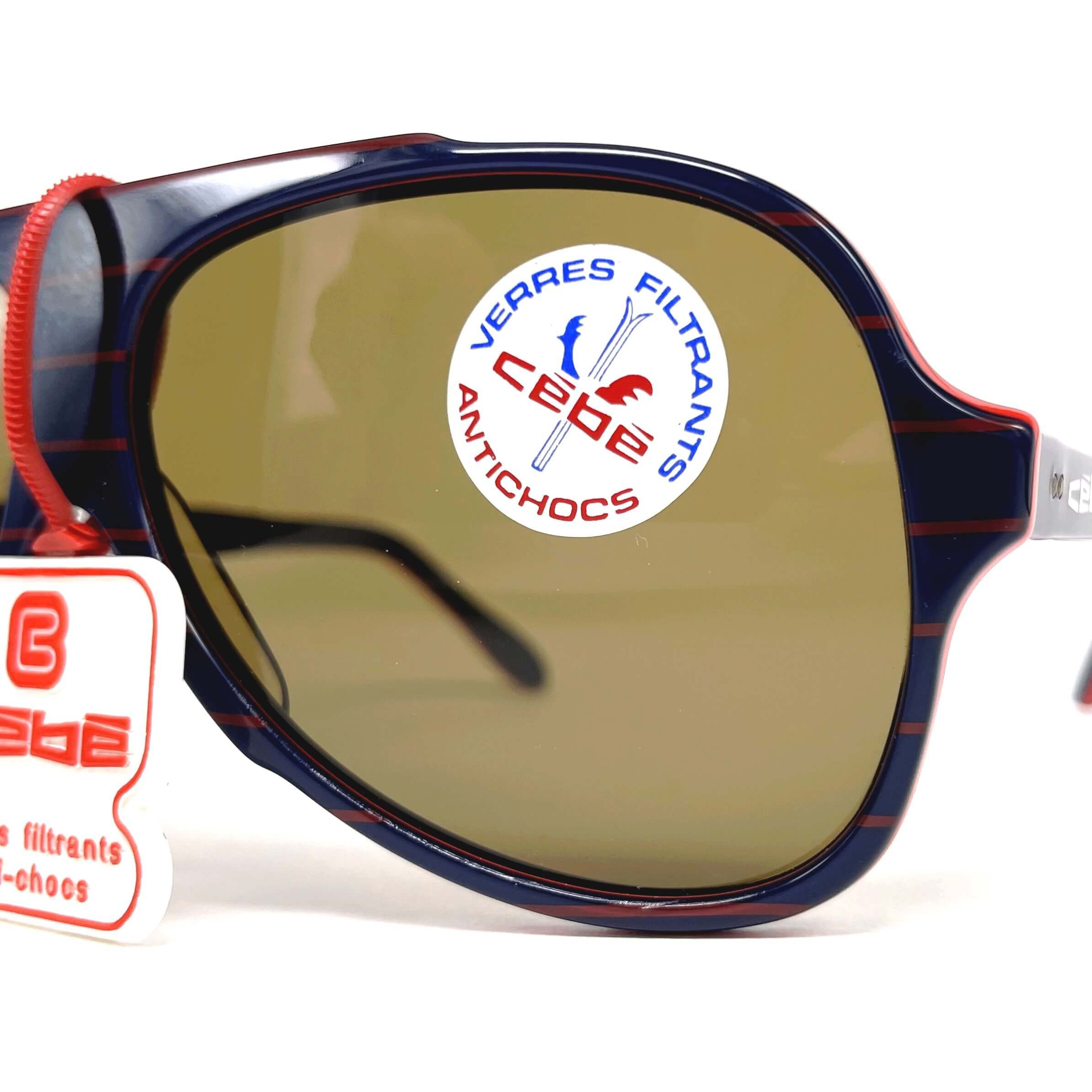 Vintage CEBE 769 Alpine Crafts blue striped mineral sports sunglasses