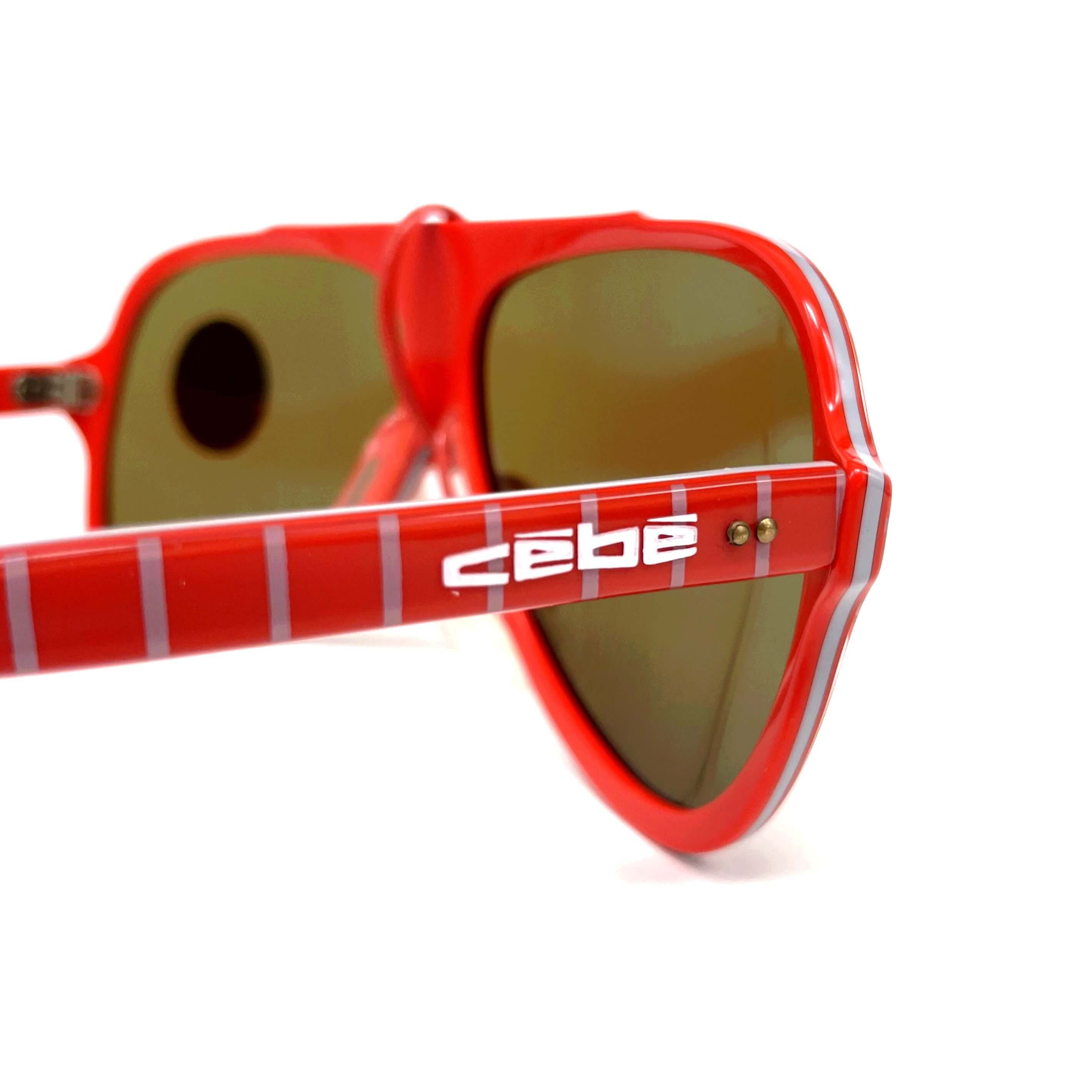 Vintage CEBE 769 Alpine Crafts red striped mineral sports sunglasses