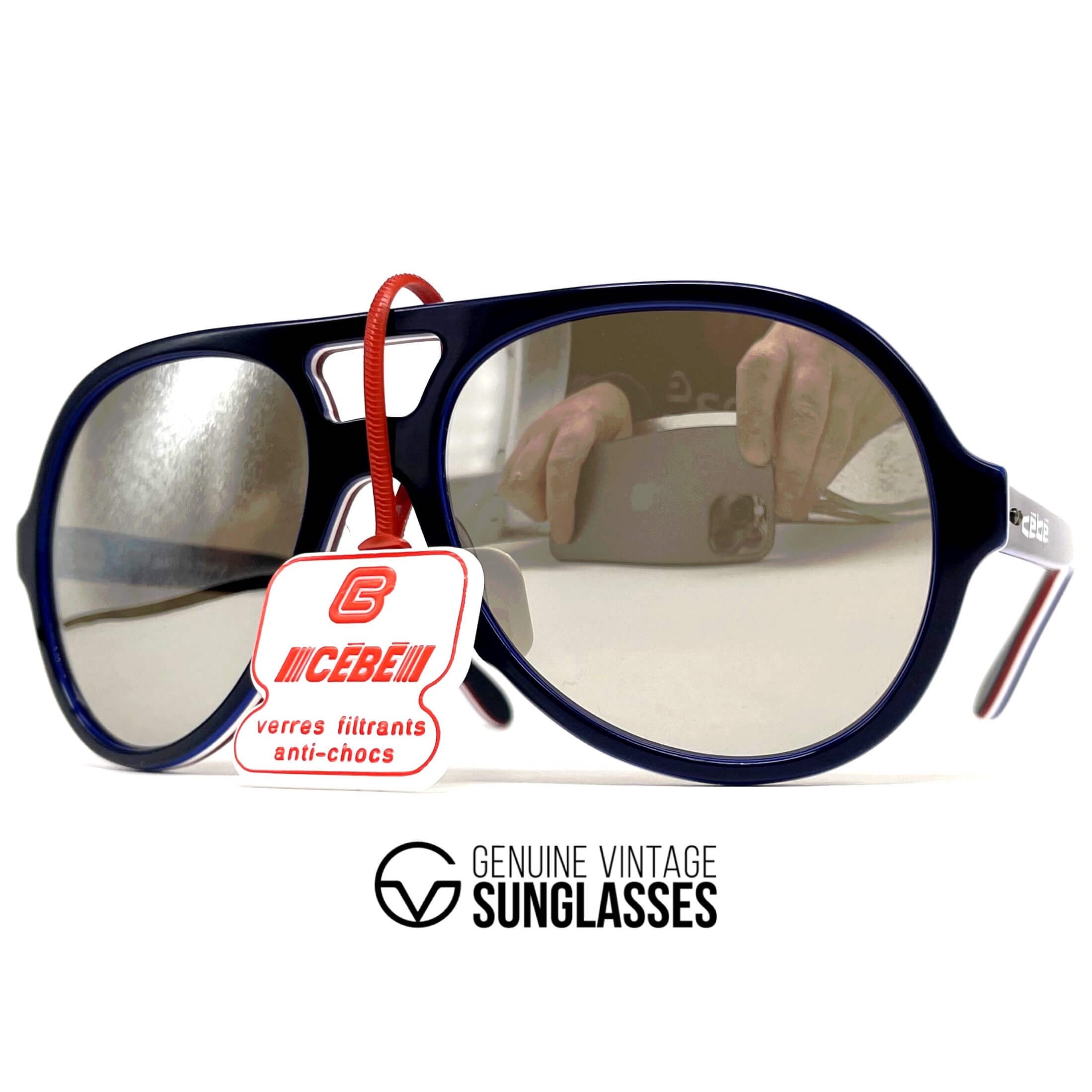 Vintage CEBE 794 tricolore full mirrored mineral sunglasses