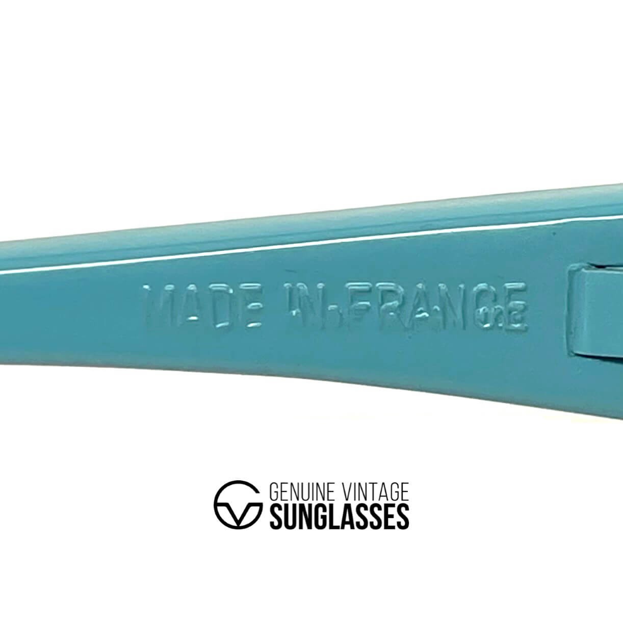 Vintage CEBE 949 blue dual mirrored designer sunglasses