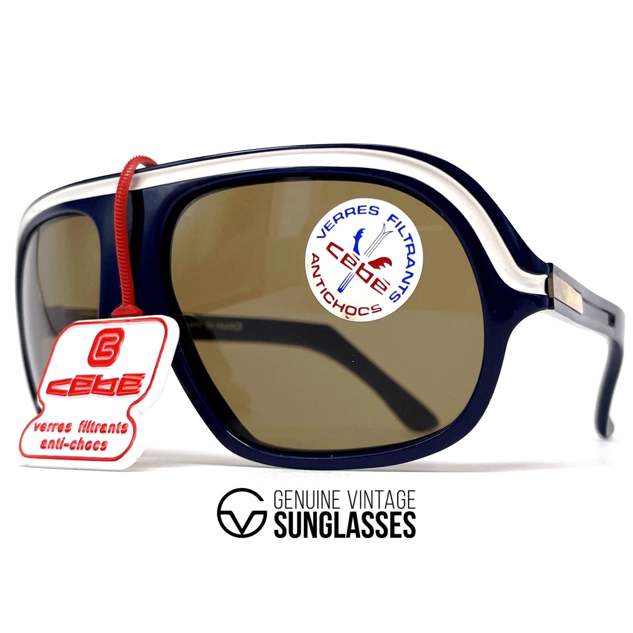 Vintage CEBE 962 Rally Coq blue XXL sports sunglasses