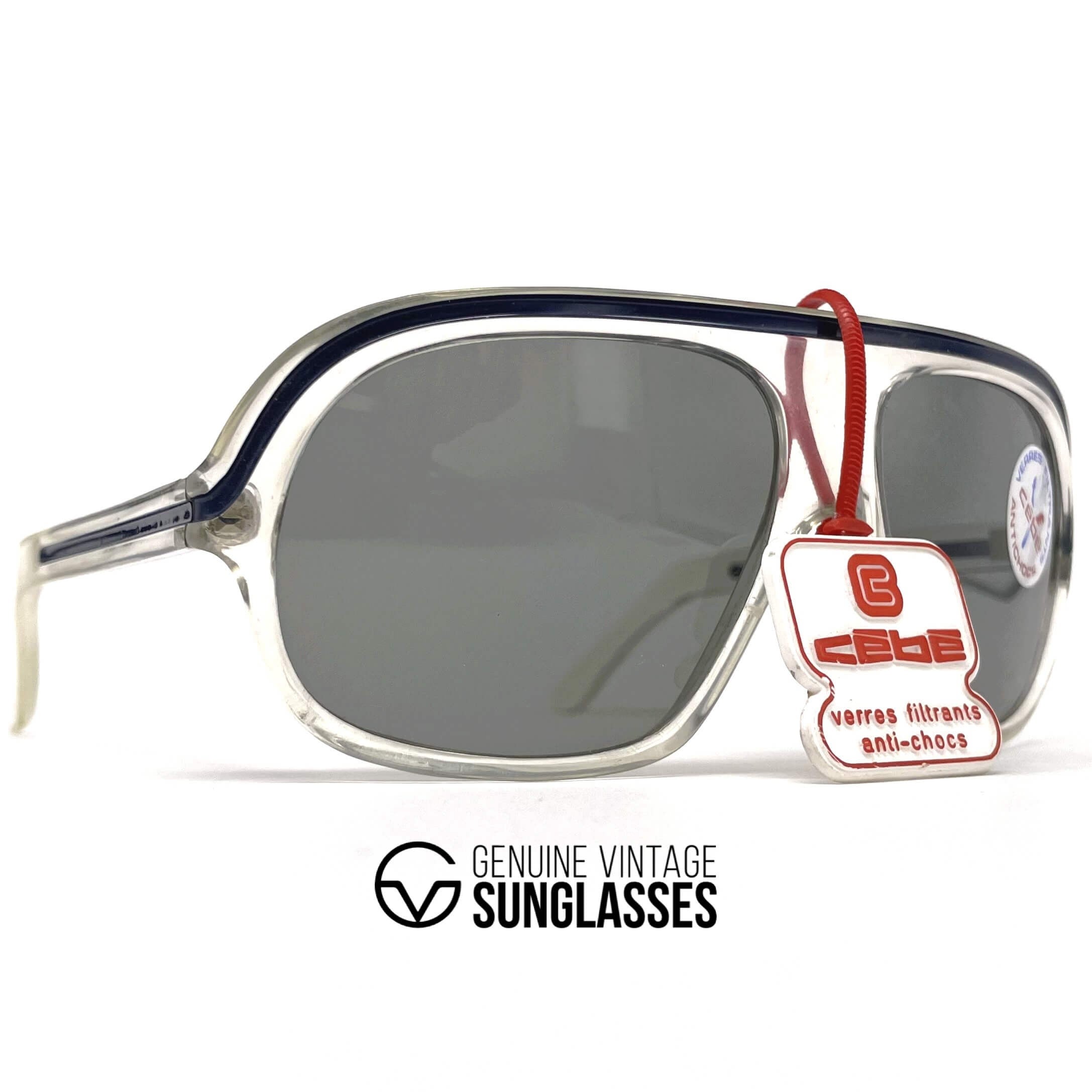 Vintage CEBE 962 Rally Coq crystal XXL sports sunglasses