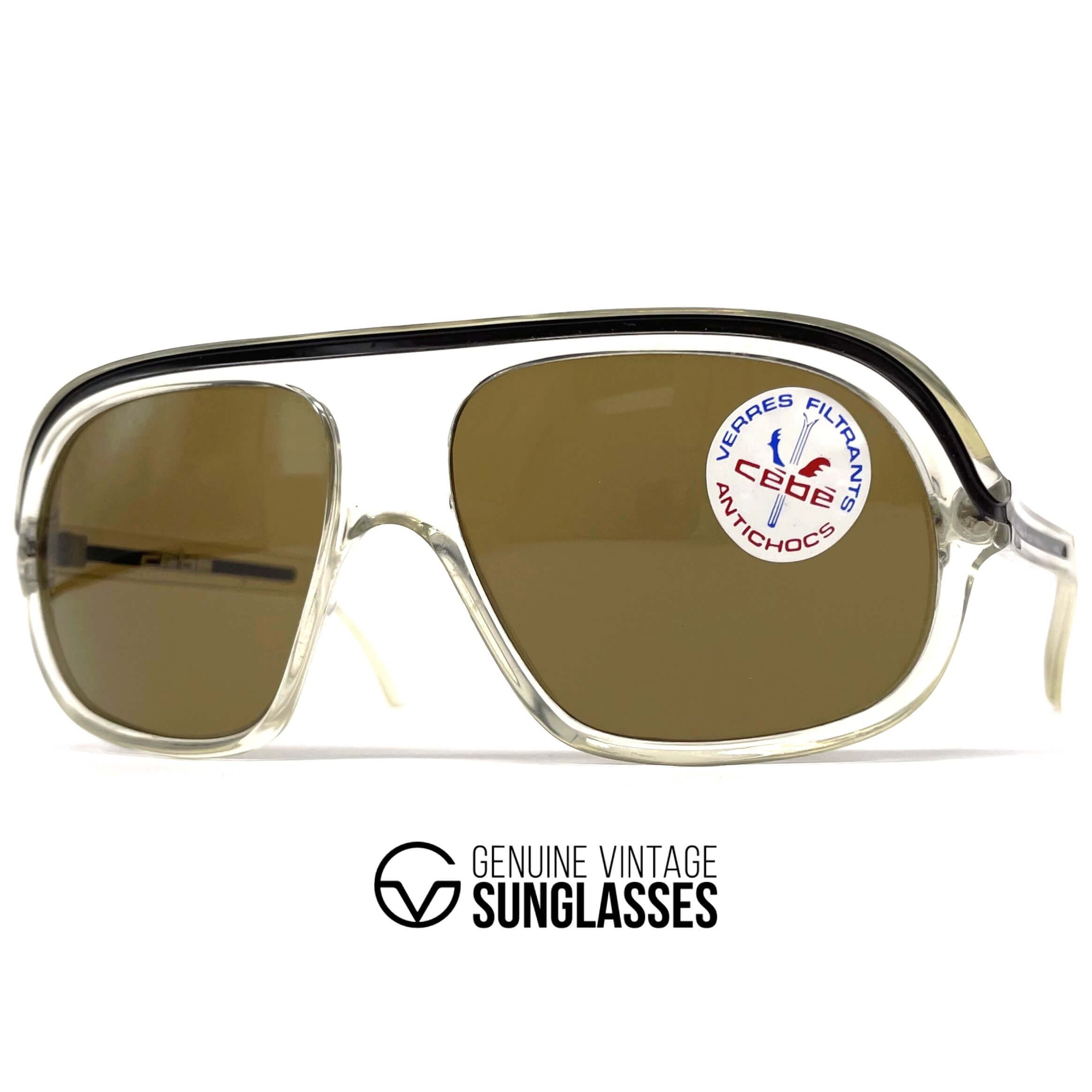 Vintage CEBE 962 Rally Coq crystal XXL sports sunglasses