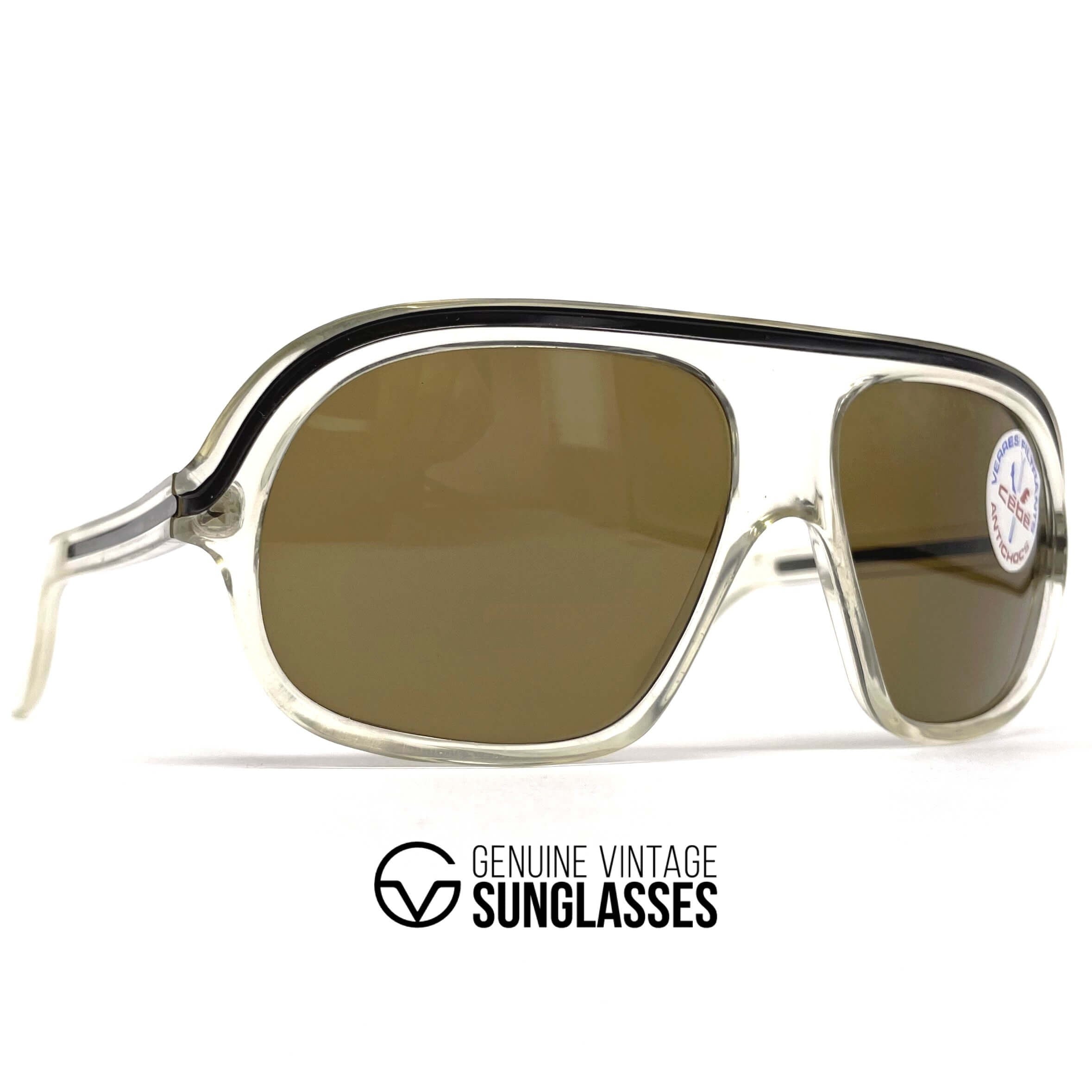 Vintage CEBE 962 Rally Coq crystal XXL sports sunglasses