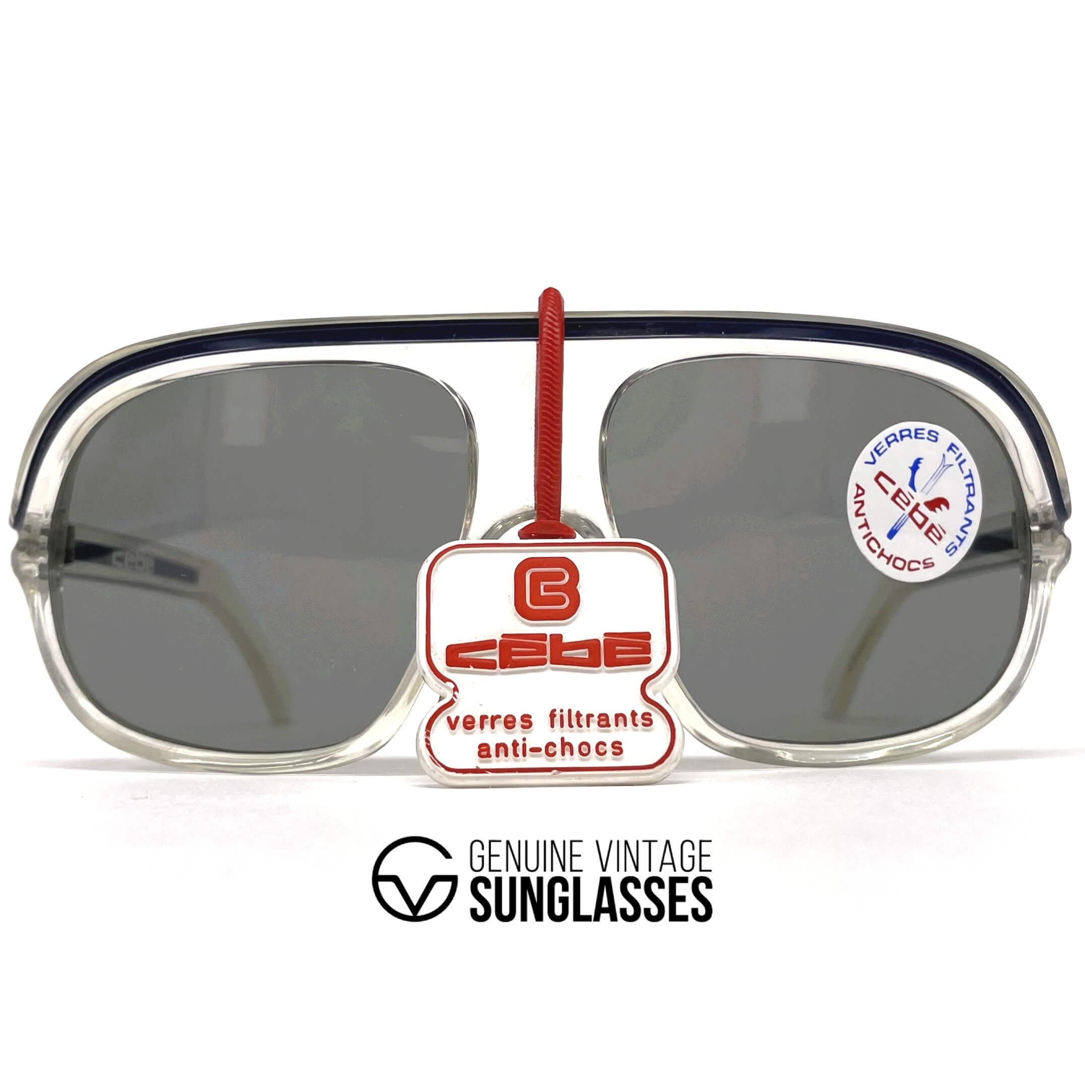 Vintage CEBE 962 Rally Coq crystal XXL sports sunglasses