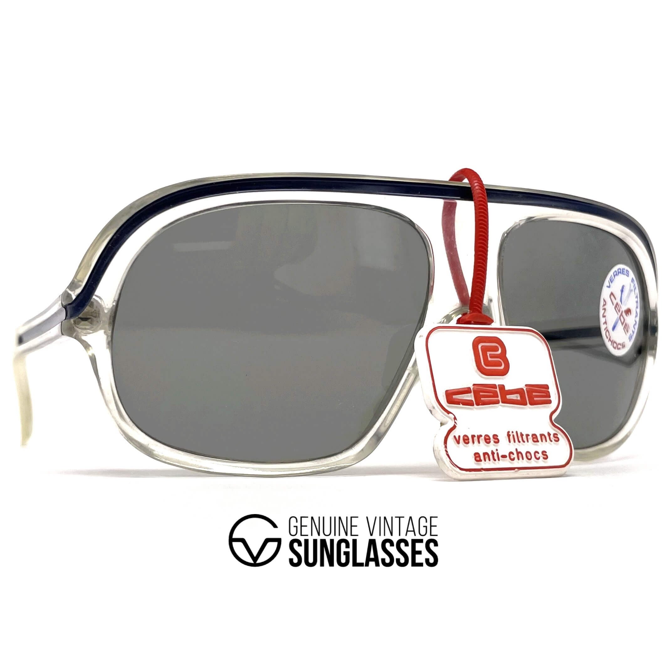 Vintage CEBE 962 Rally Coq crystal XXL sports sunglasses