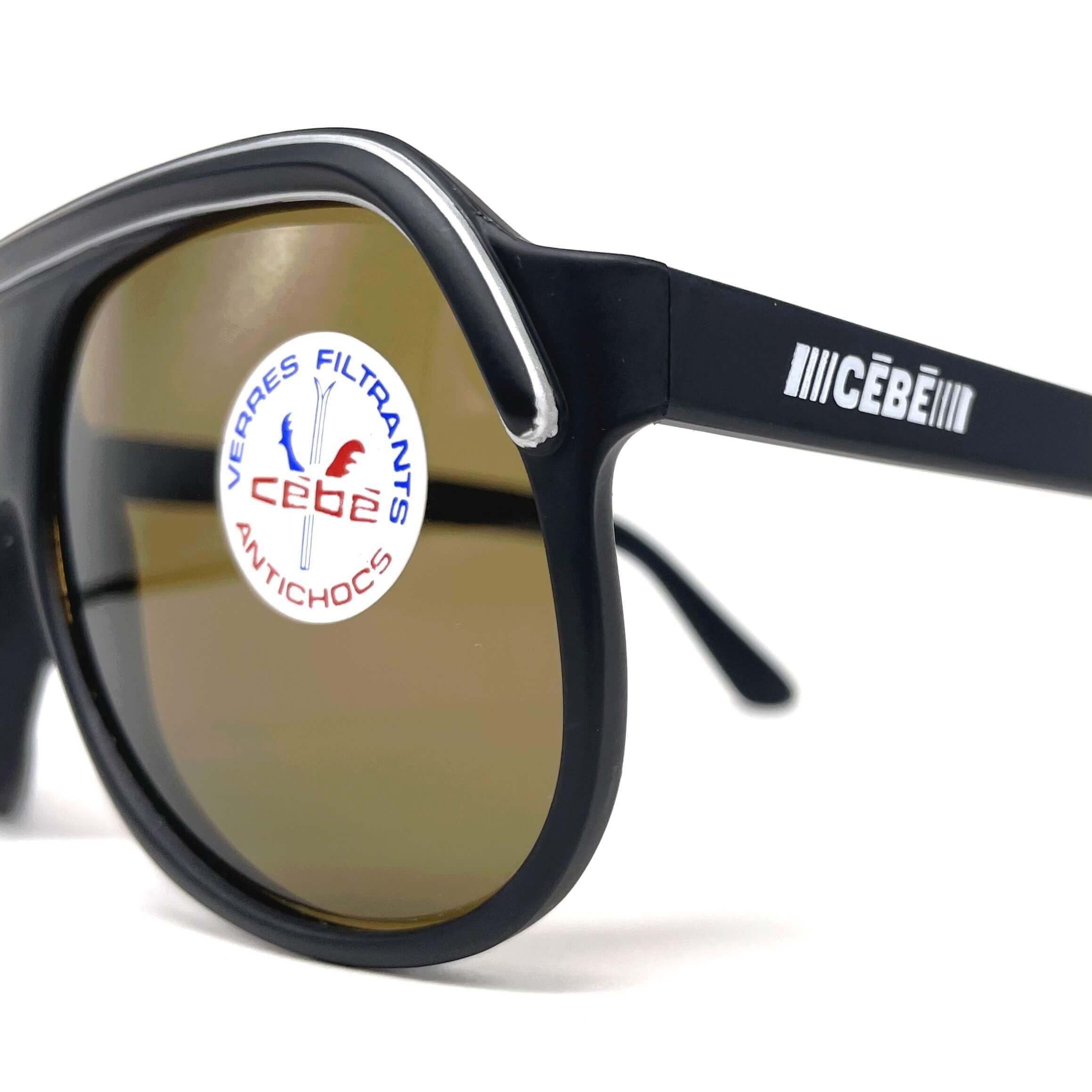 Vintage CEBE 974 rare black matte XXL designer sunglasses