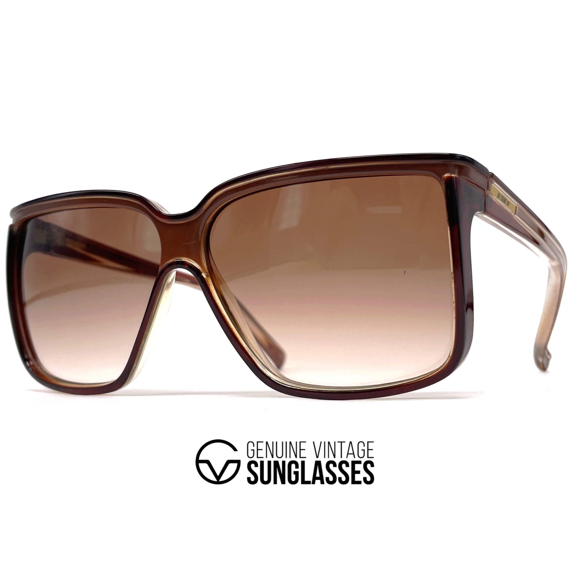 Vintage CEBE 992 brown black duo color square sunglasses