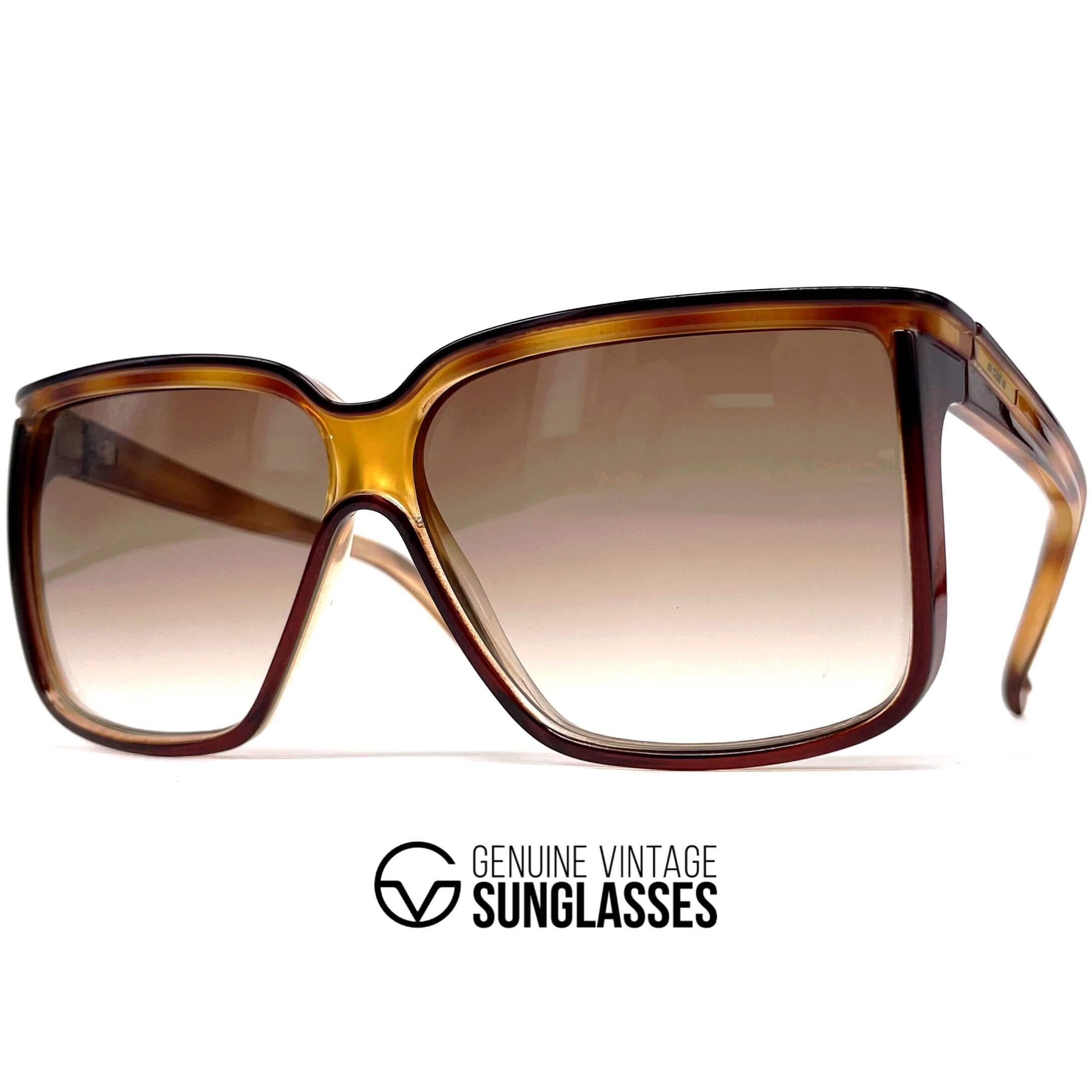 Vintage CEBE 992 brown black tortuga color square sunglasses
