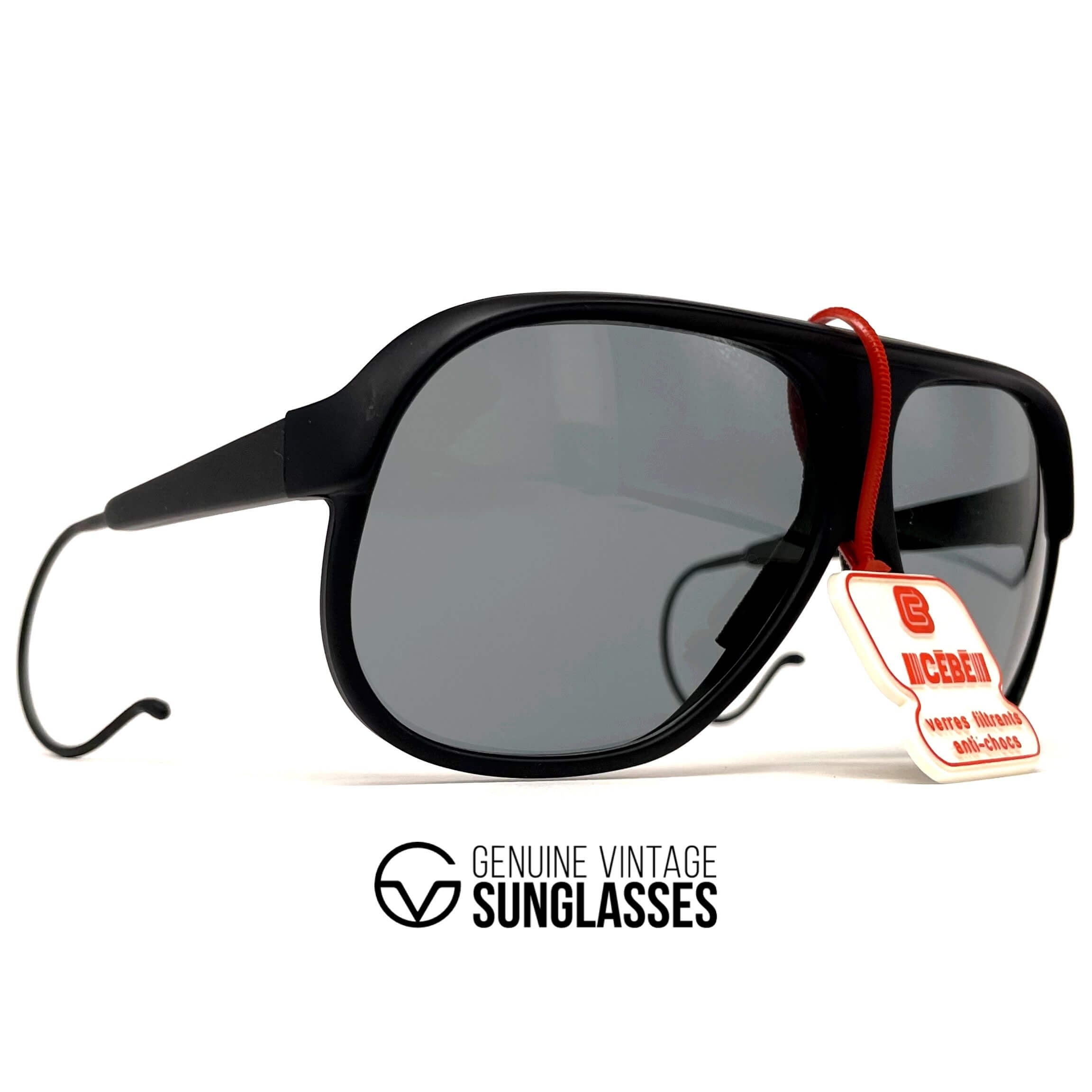 Vintage CEBE 998 Sport black matte XXL designer sunglasses
