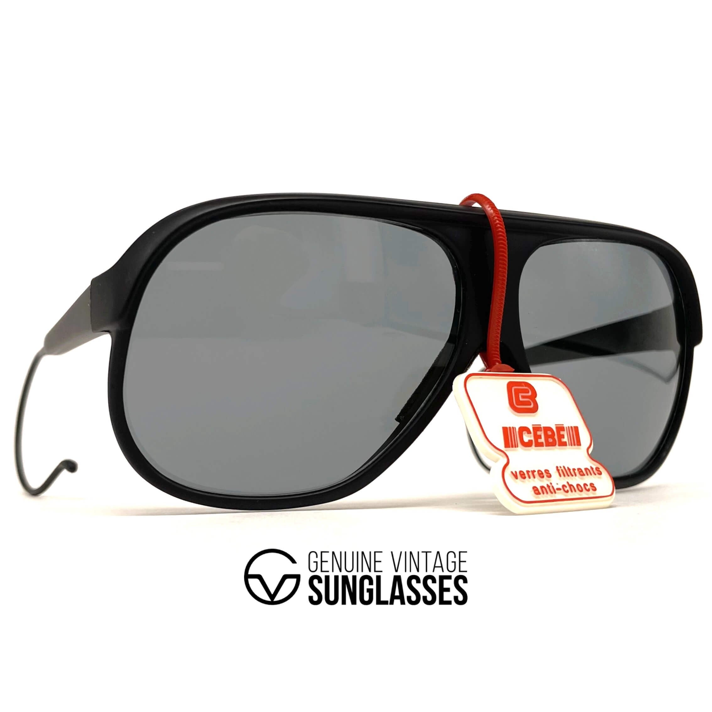 Vintage CEBE 998 Sport black matte XXL designer sunglasses