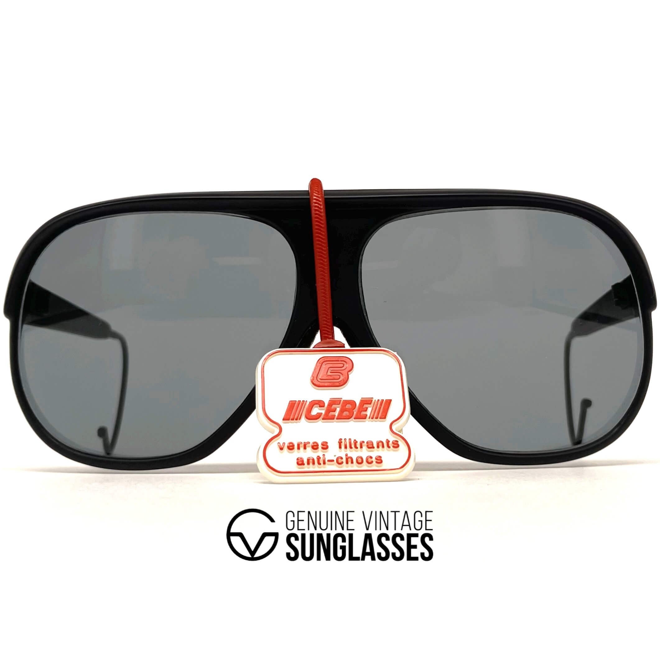 Vintage CEBE 998 Sport black matte XXL designer sunglasses
