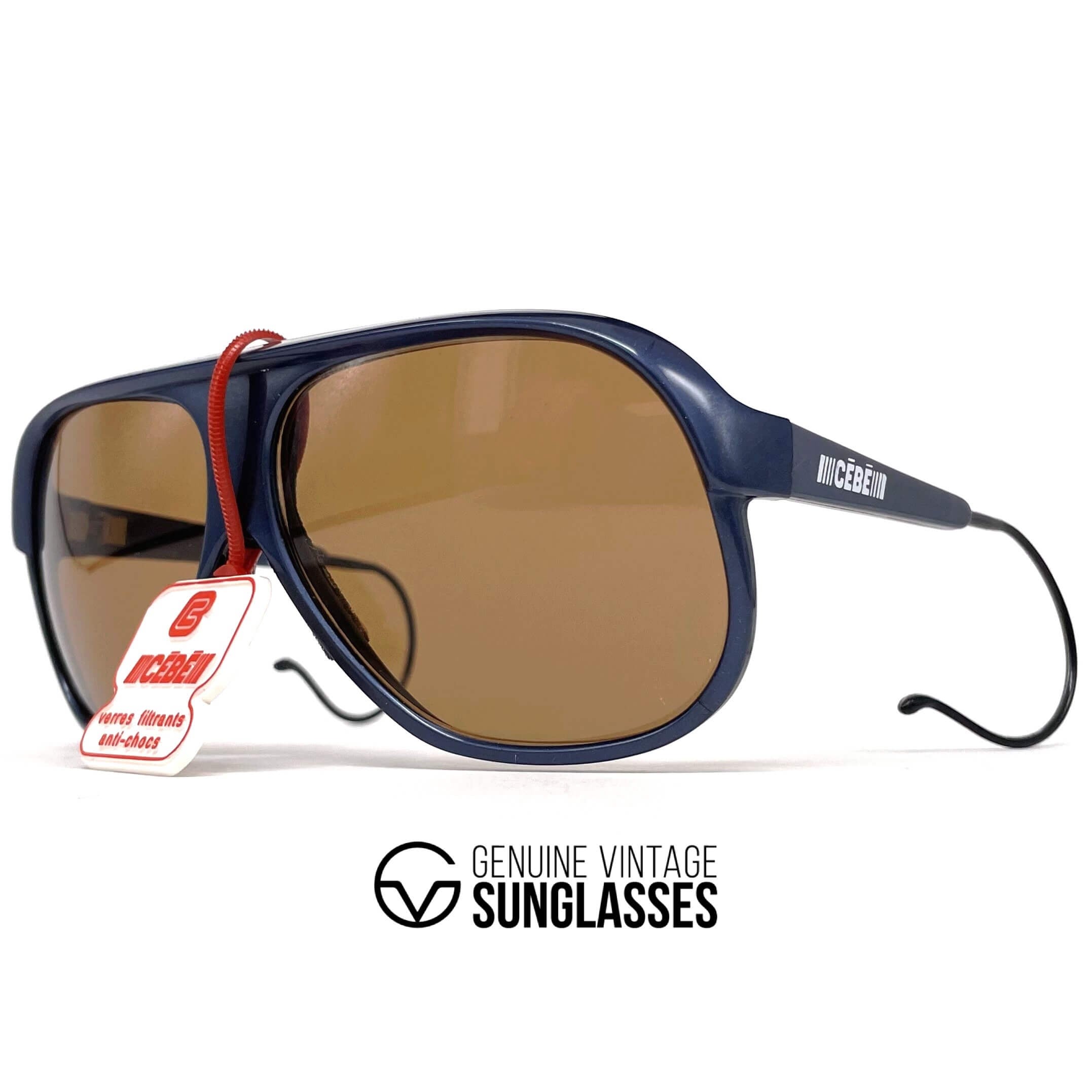Vintage CEBE 998 Sport blue XXL designer sunglasses